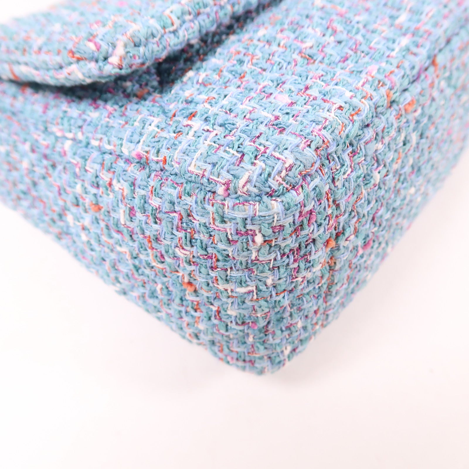 CHANEL 斜紋軟呢Shoulder Bag金扣鏈帶肩背袋