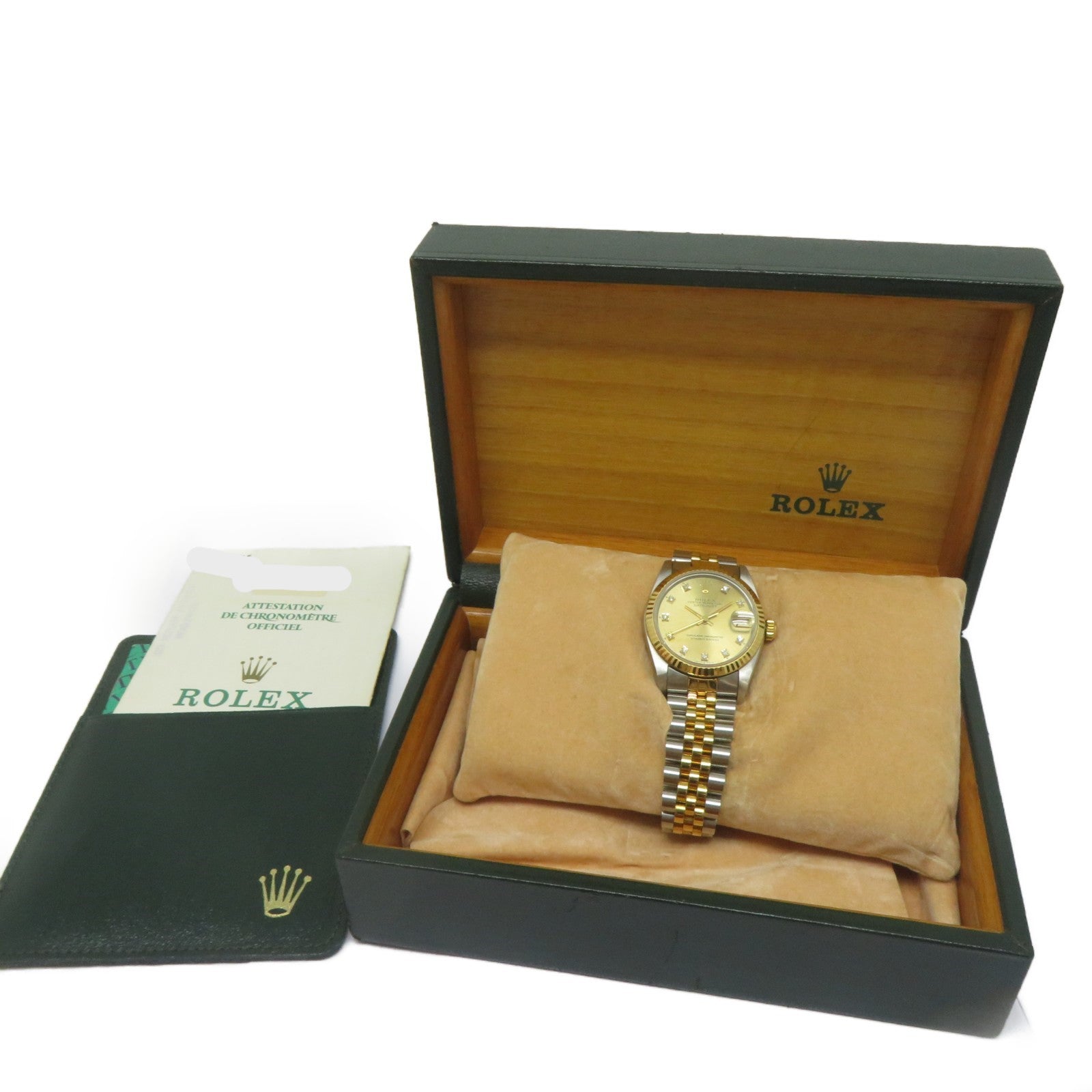 ROLEX Datejust (1993) 18K黃金/不鏽鋼手錶自動機芯金色