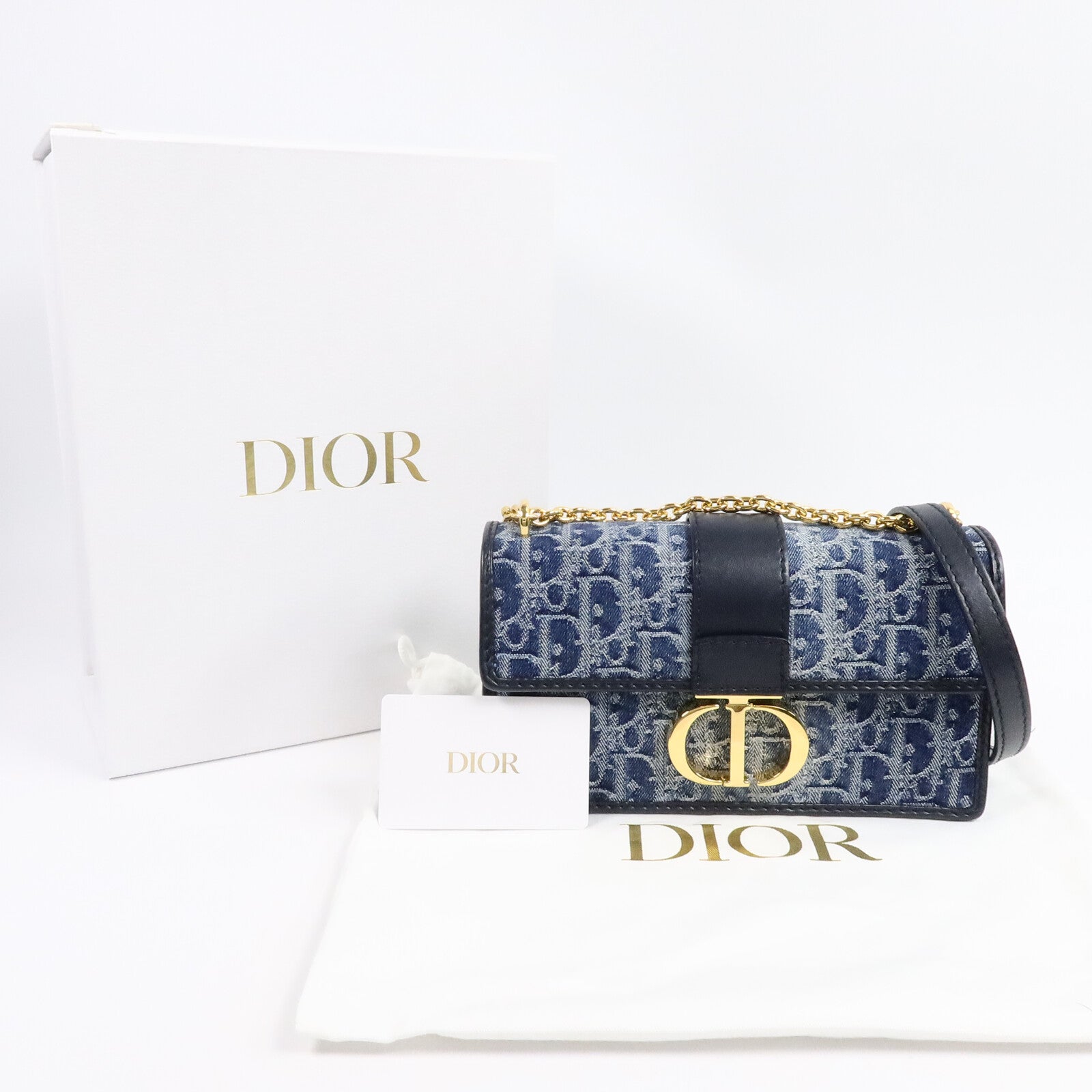 Dior 帆布30 Montaigne East-West Bag with Chain鏈帶肩背袋
