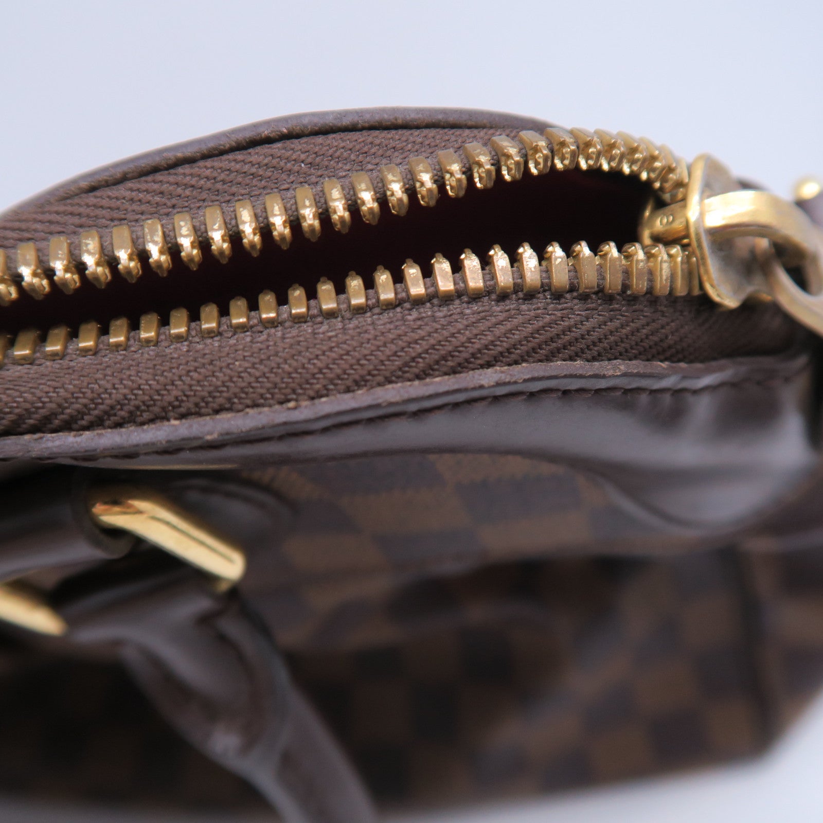 LOUIS VUITTON Damier Trevi PM金扣手挽肩背兩用袋啡色