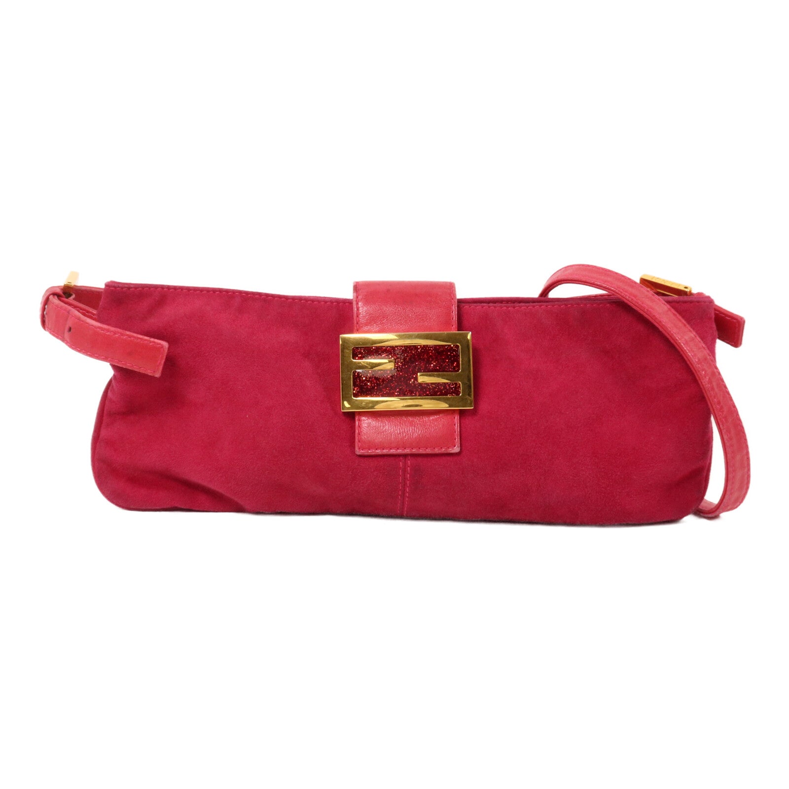 FENDI 麂皮皮革Mamma Baguette肩背袋