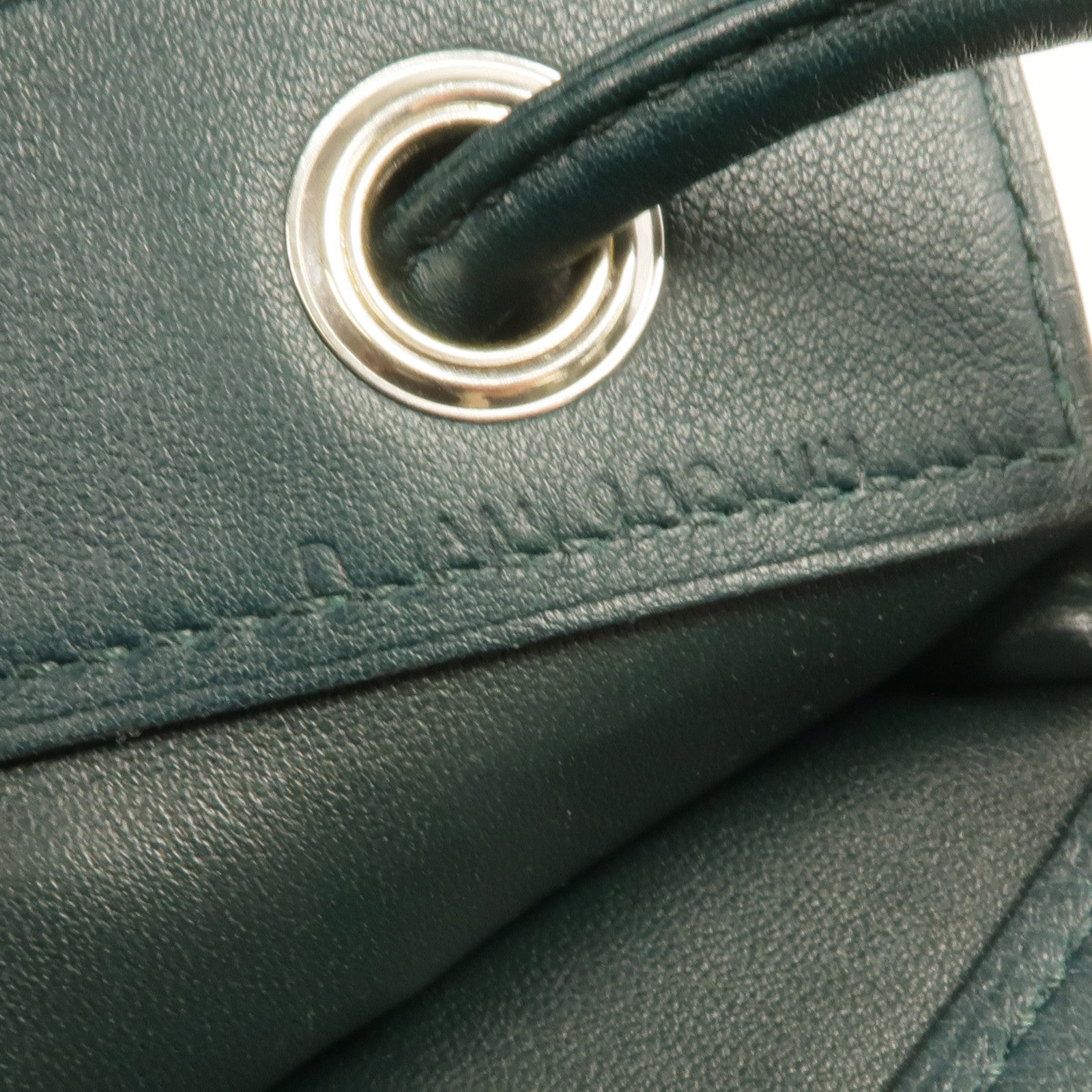 HERMES Swift皮革Aline銀扣肩背袋Green