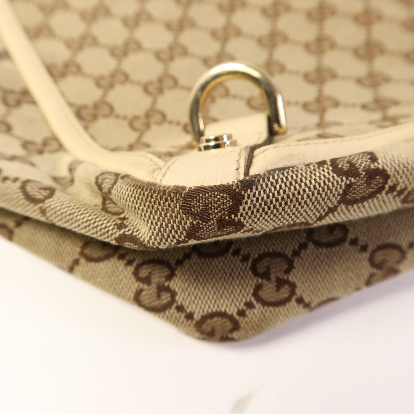 GUCCI 帆布Abbey Tote Bag金扣手挽袋