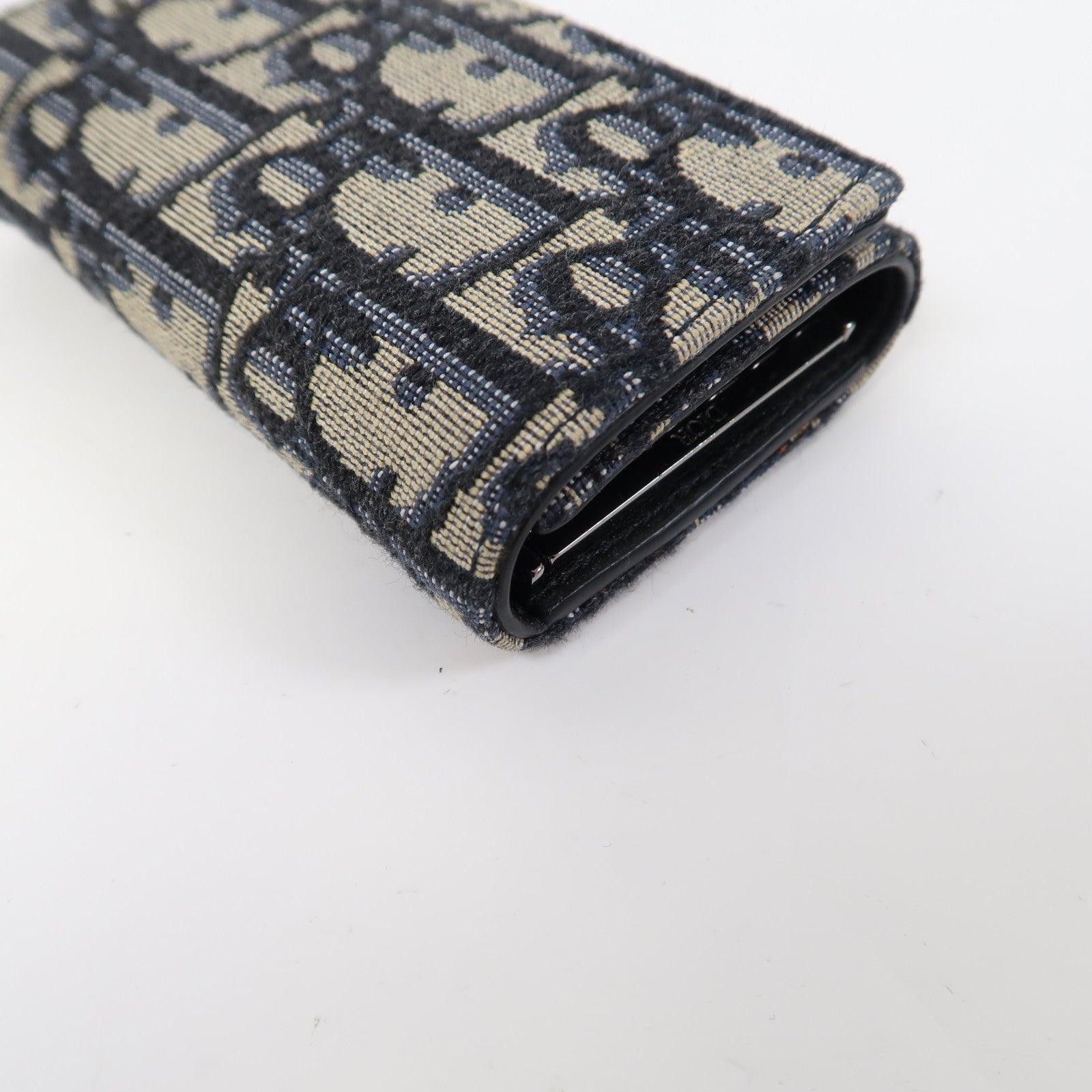 Dior 帆布Key Case銀扣鎖匙包米色/黑色