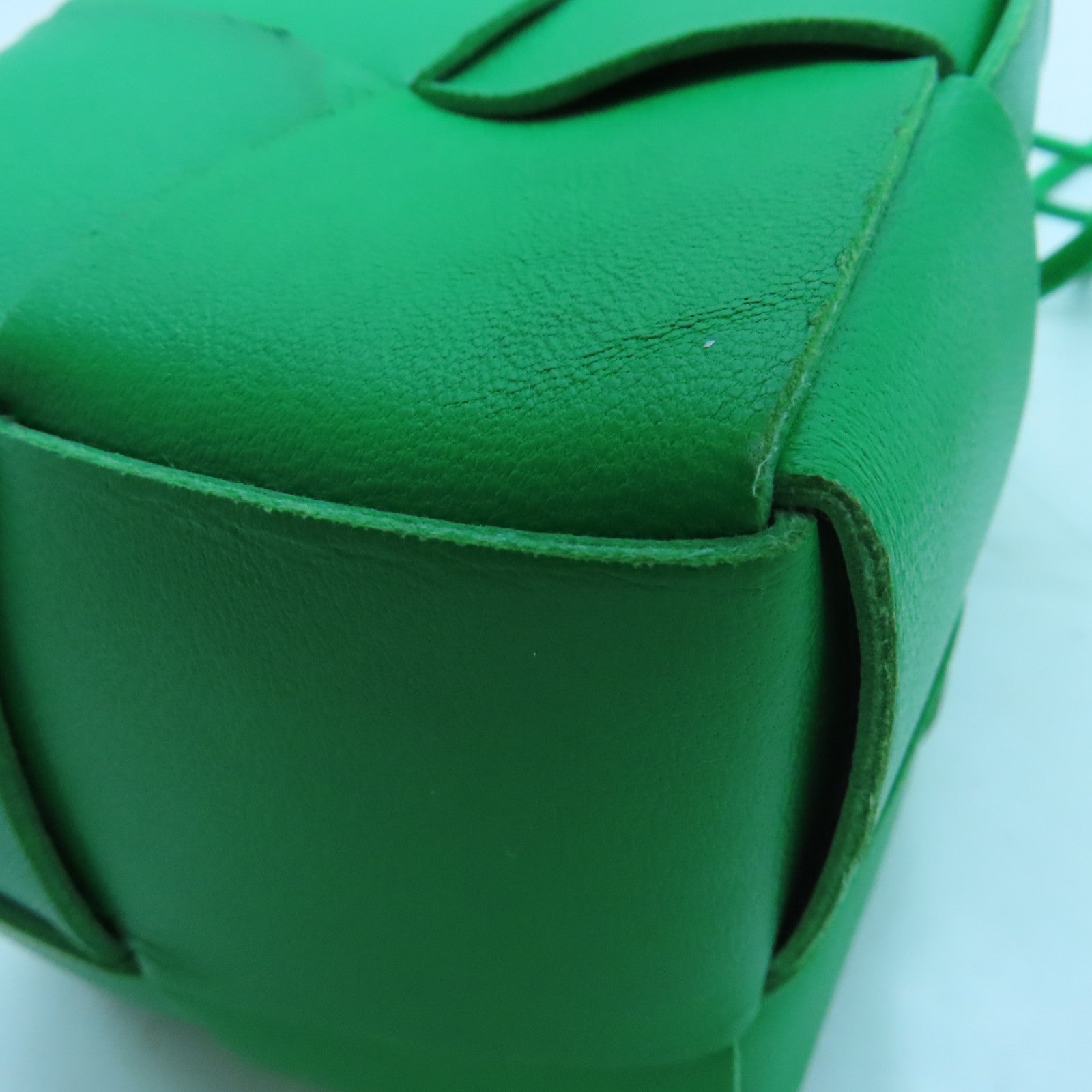 BOTTEGA VENETA 織紋羊皮皮革Shoulder Bag肩背袋綠色