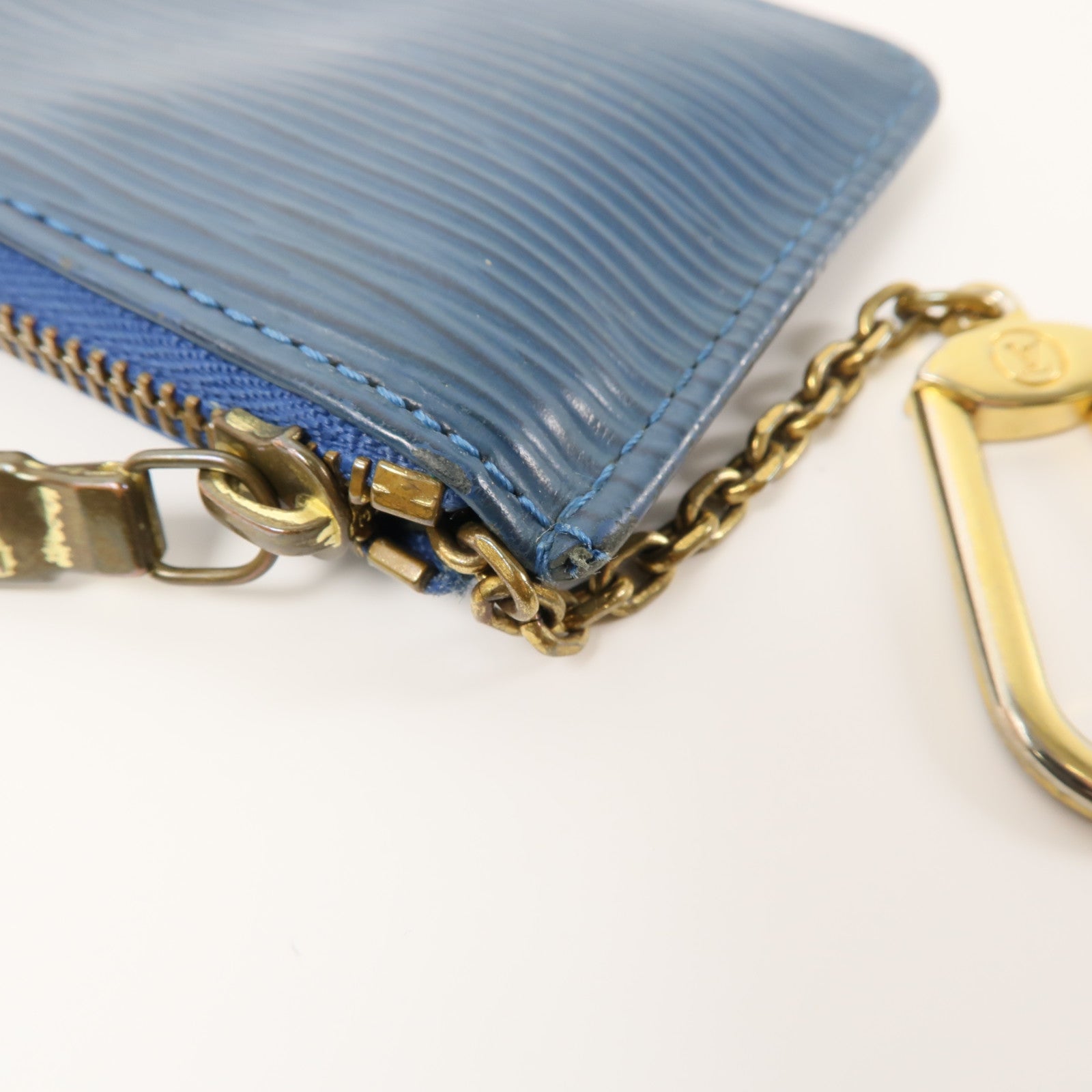 LOUIS VUITTON Epi Cles Coin Purse金扣零錢包藍色
