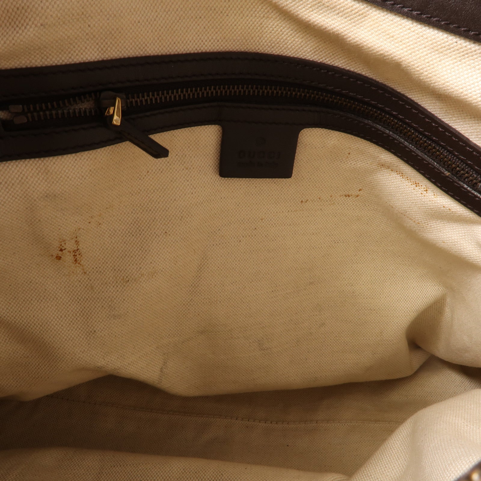 GUCCI 帆布Shoulder Bag金扣肩背袋啡色