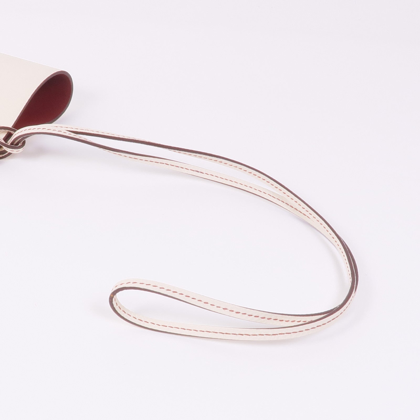 HERMES Epsom皮革H Sellier Glasses Case銀扣眼鏡盒Craie