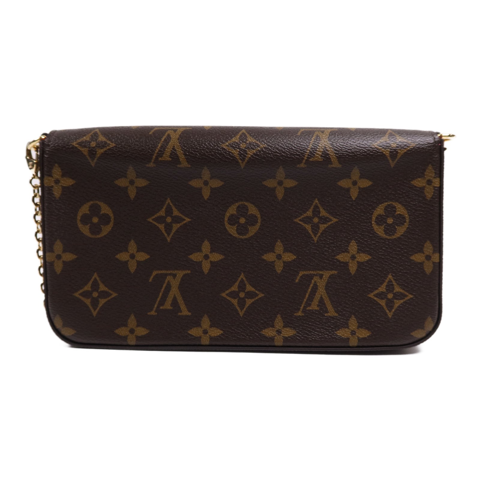 LOUIS VUITTON Monogram Felicie Pochette金扣鏈帶肩背袋