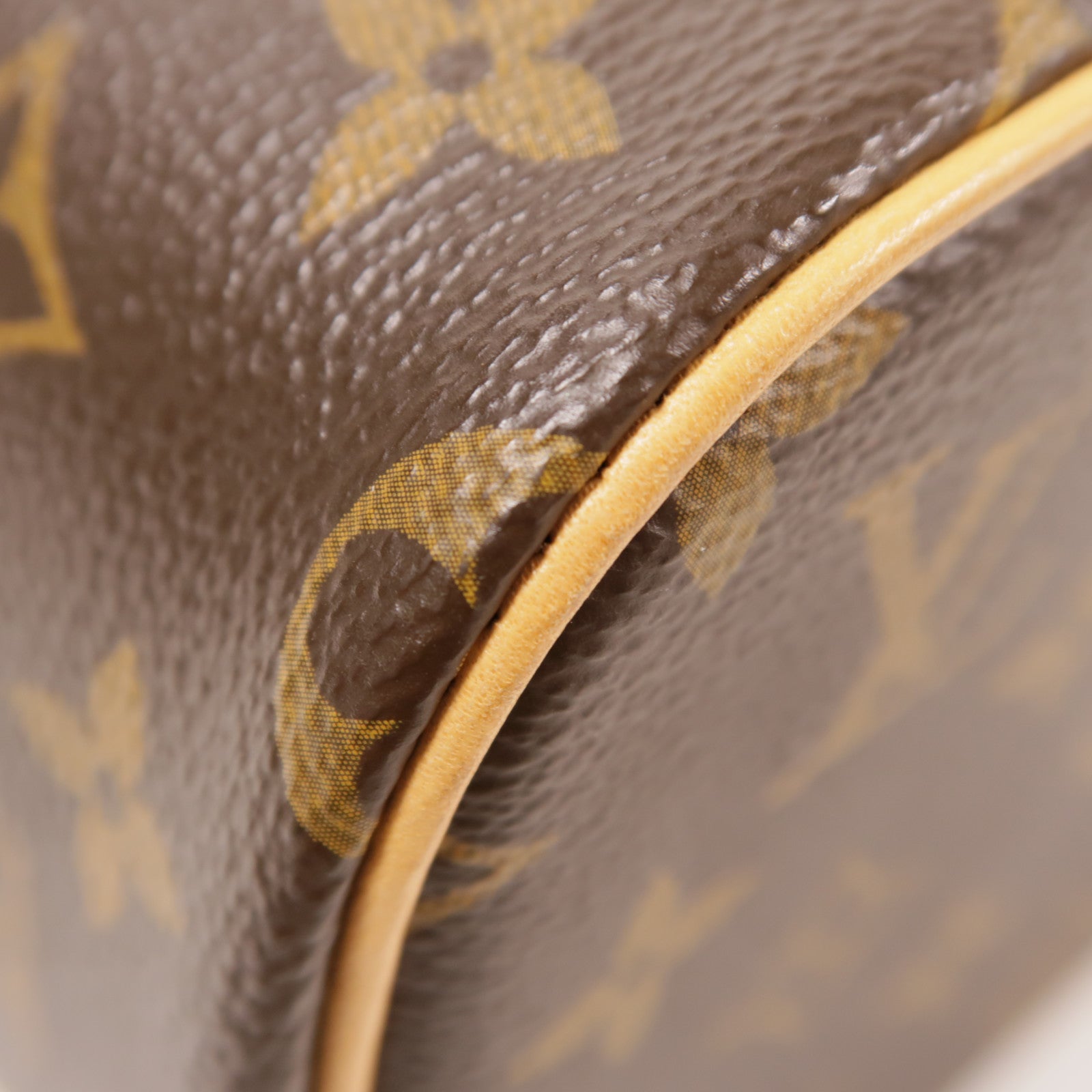 LOUIS VUITTON Monogram Nice BB金扣手挽袋棕色