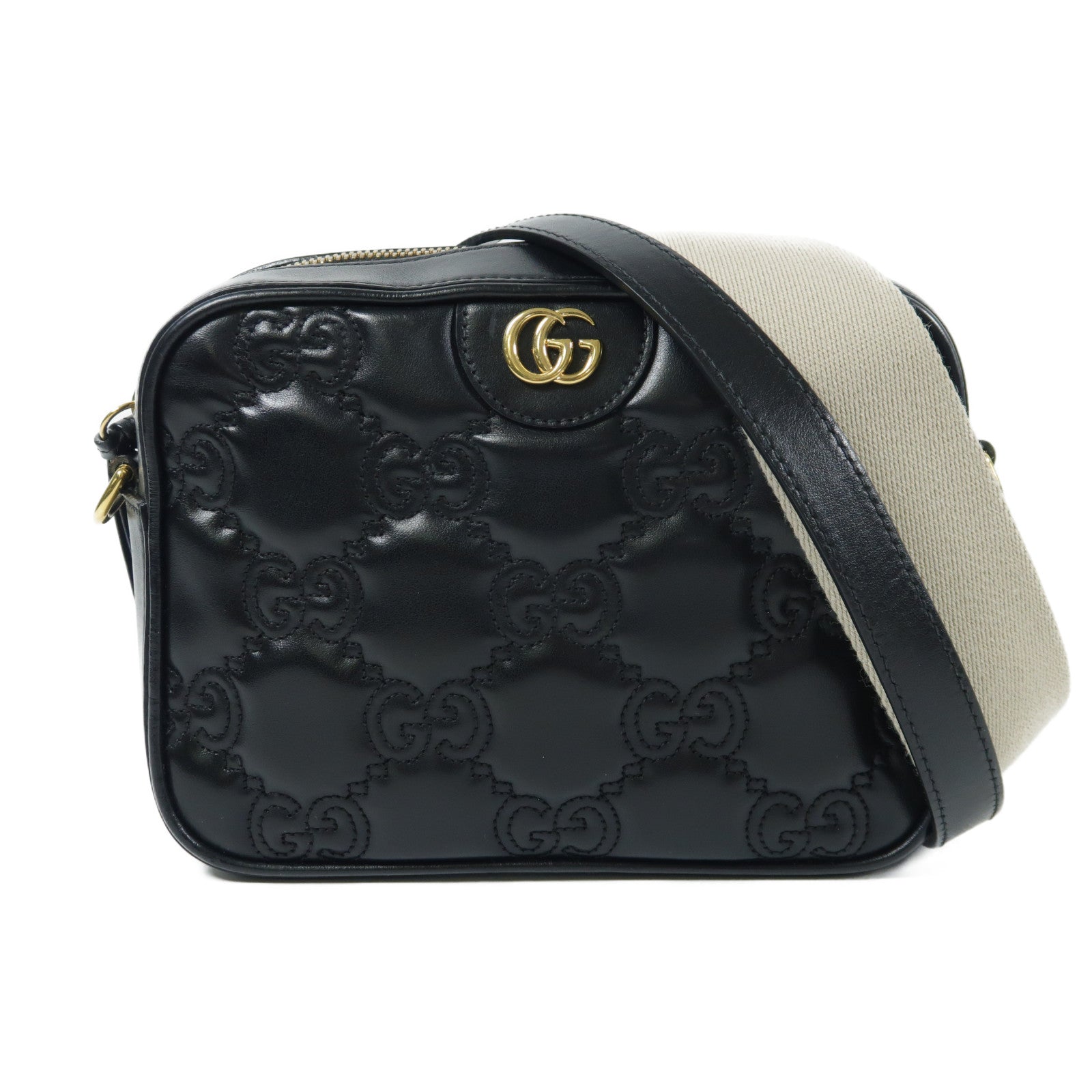 GUCCI 牛皮皮革GG Matelasse Small金扣肩背袋