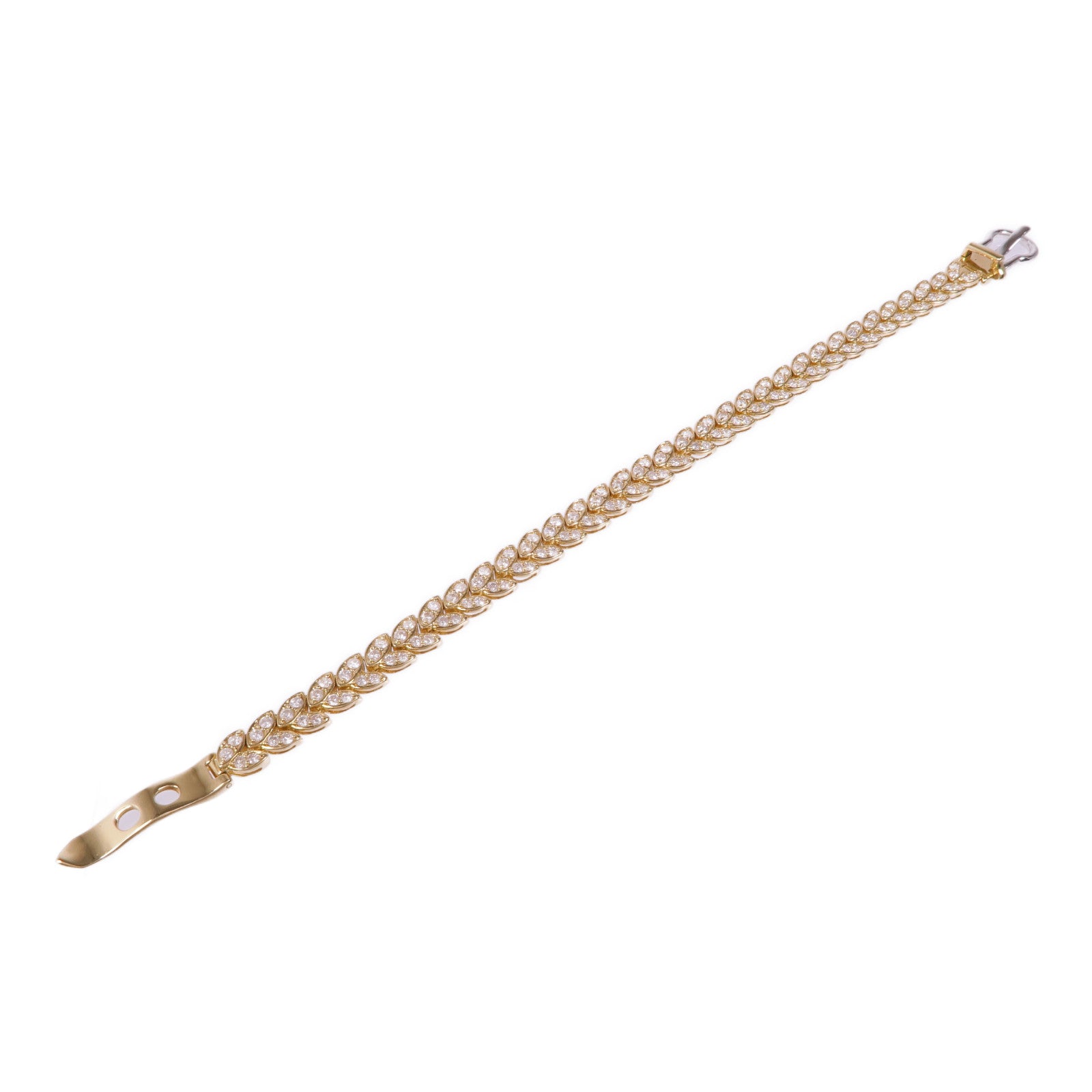 JEWELRY 【激減優惠】18K黃金/PT850鉑金Diamond Bracelet鑽石手鏈