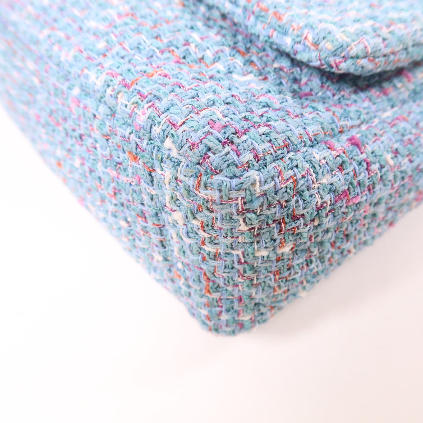 CHANEL 斜紋軟呢Shoulder Bag金扣鏈帶肩背袋