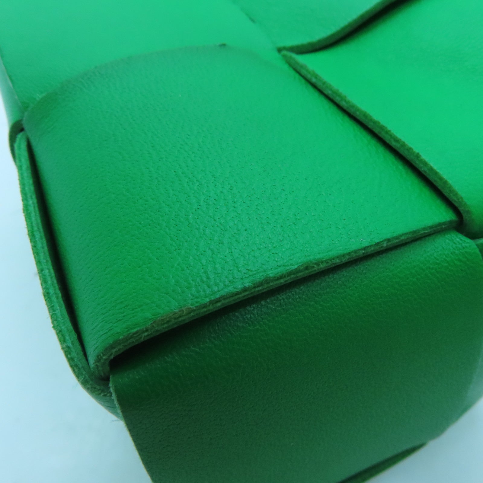 BOTTEGA VENETA 織紋羊皮皮革Shoulder Bag肩背袋綠色