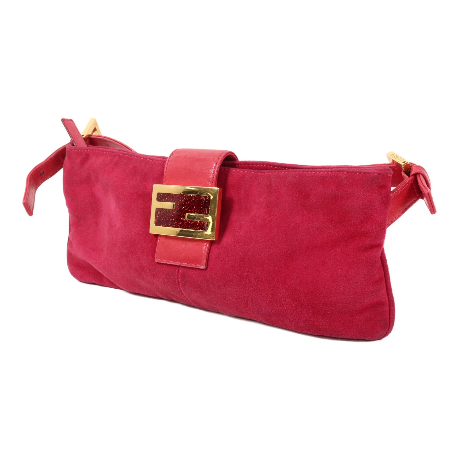 FENDI 麂皮皮革Mamma Baguette肩背袋