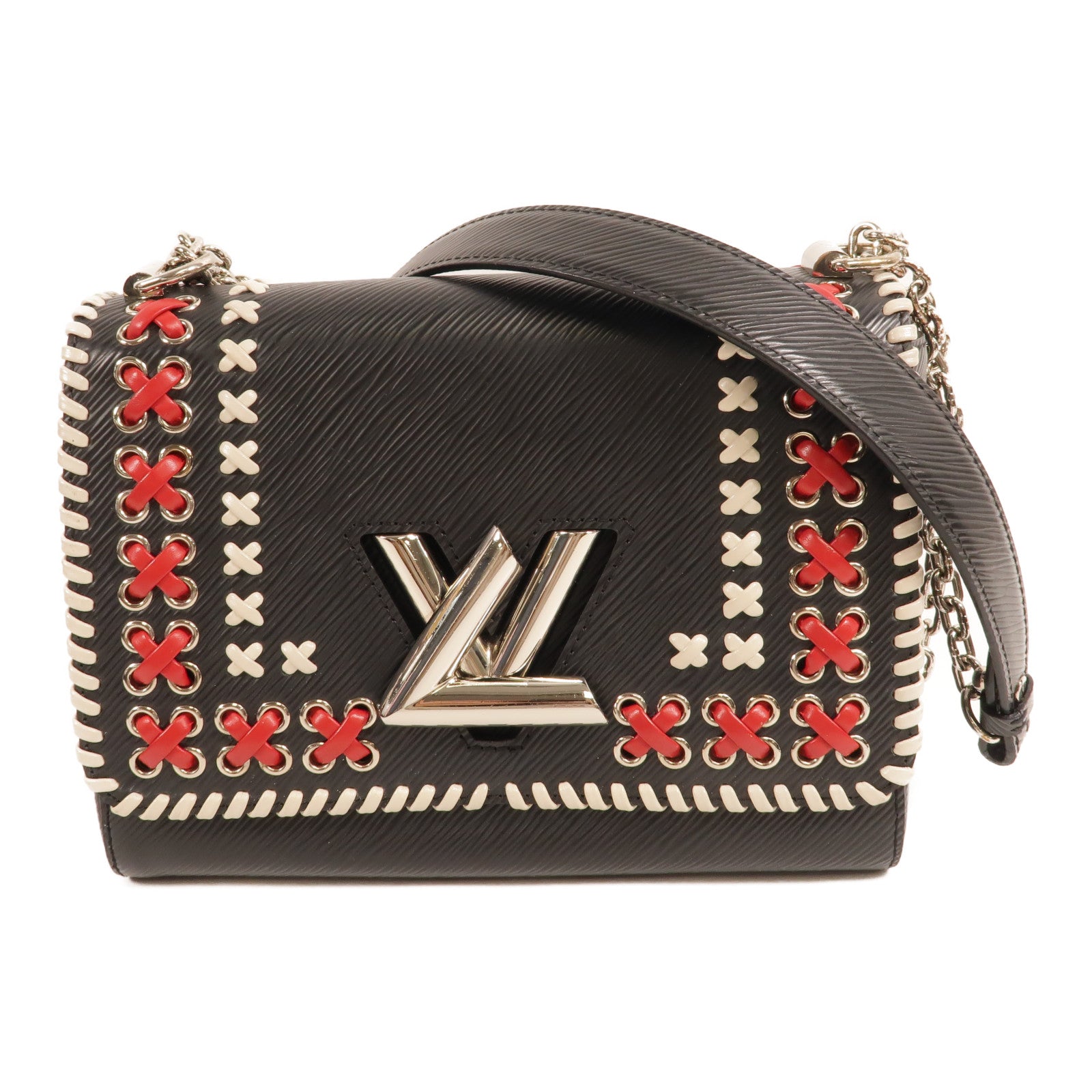 LOUIS VUITTON Epi Twist MM銀扣鏈帶肩背袋