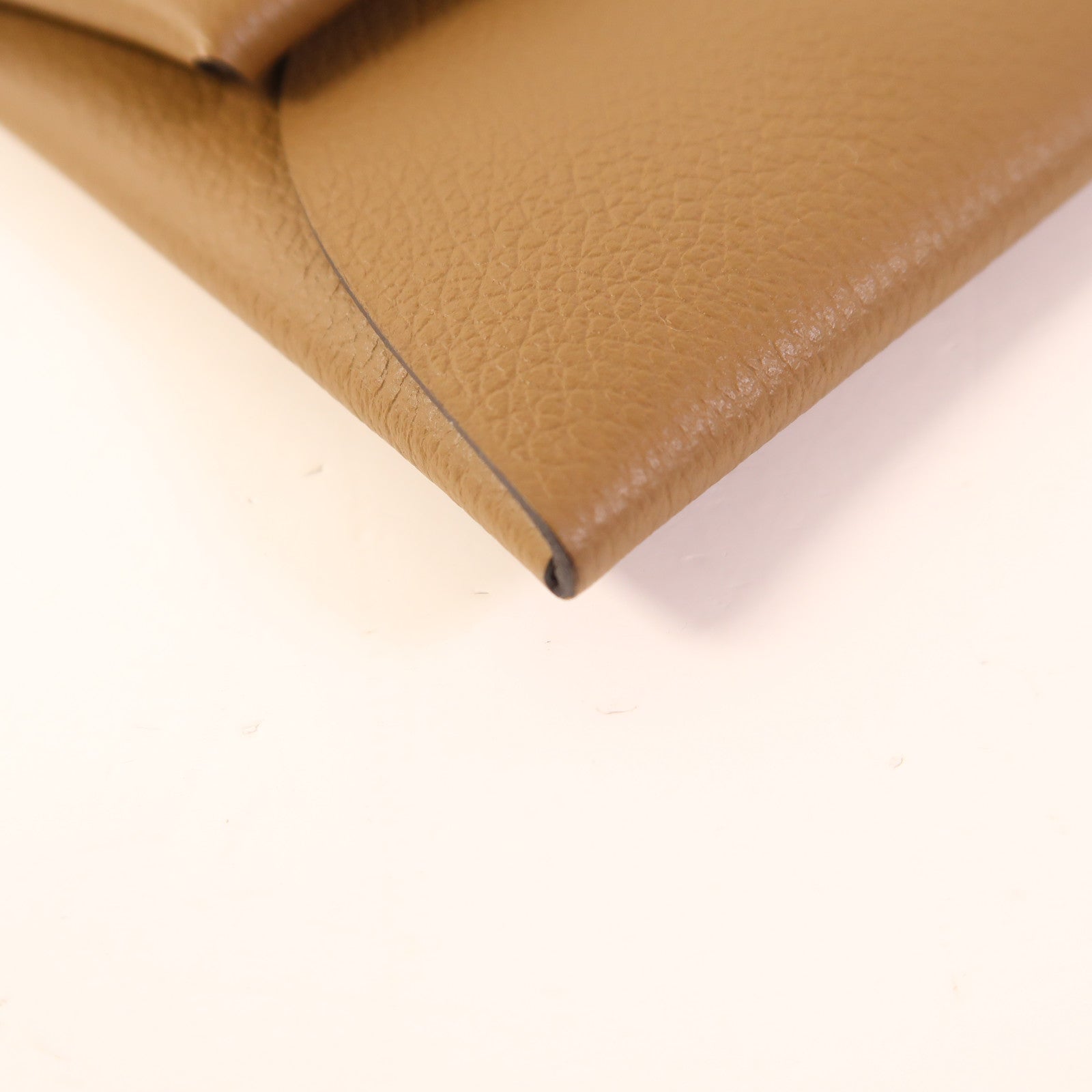 HERMES Evercolor皮革Bastia Change Purse銀扣零錢包Etoupe