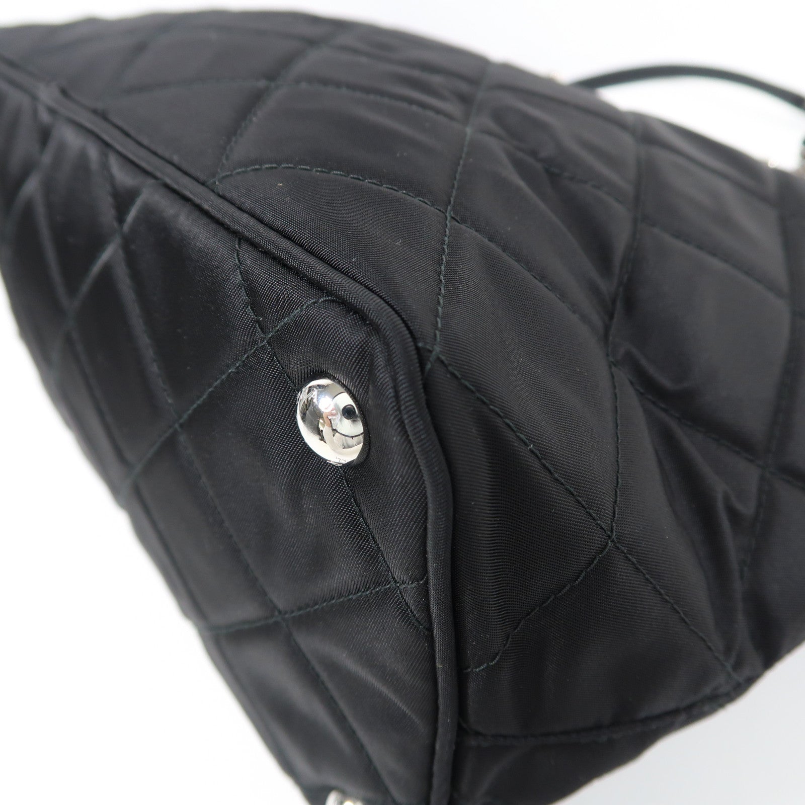 PRADA 尼龍Shoulder Bag銀扣鏈帶肩背袋