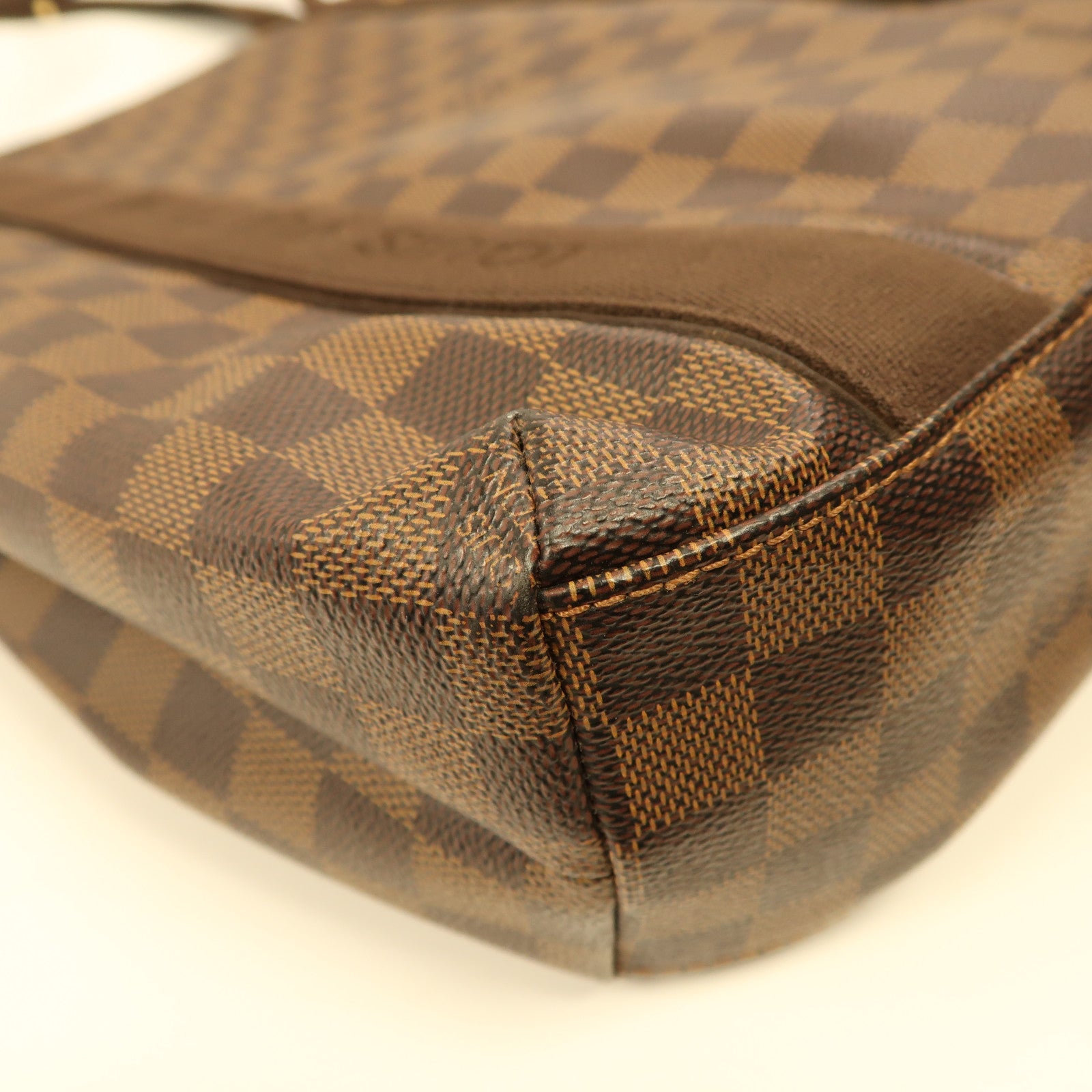 LOUIS VUITTON Damier Ebene Beaubourg金扣手挽袋啡色