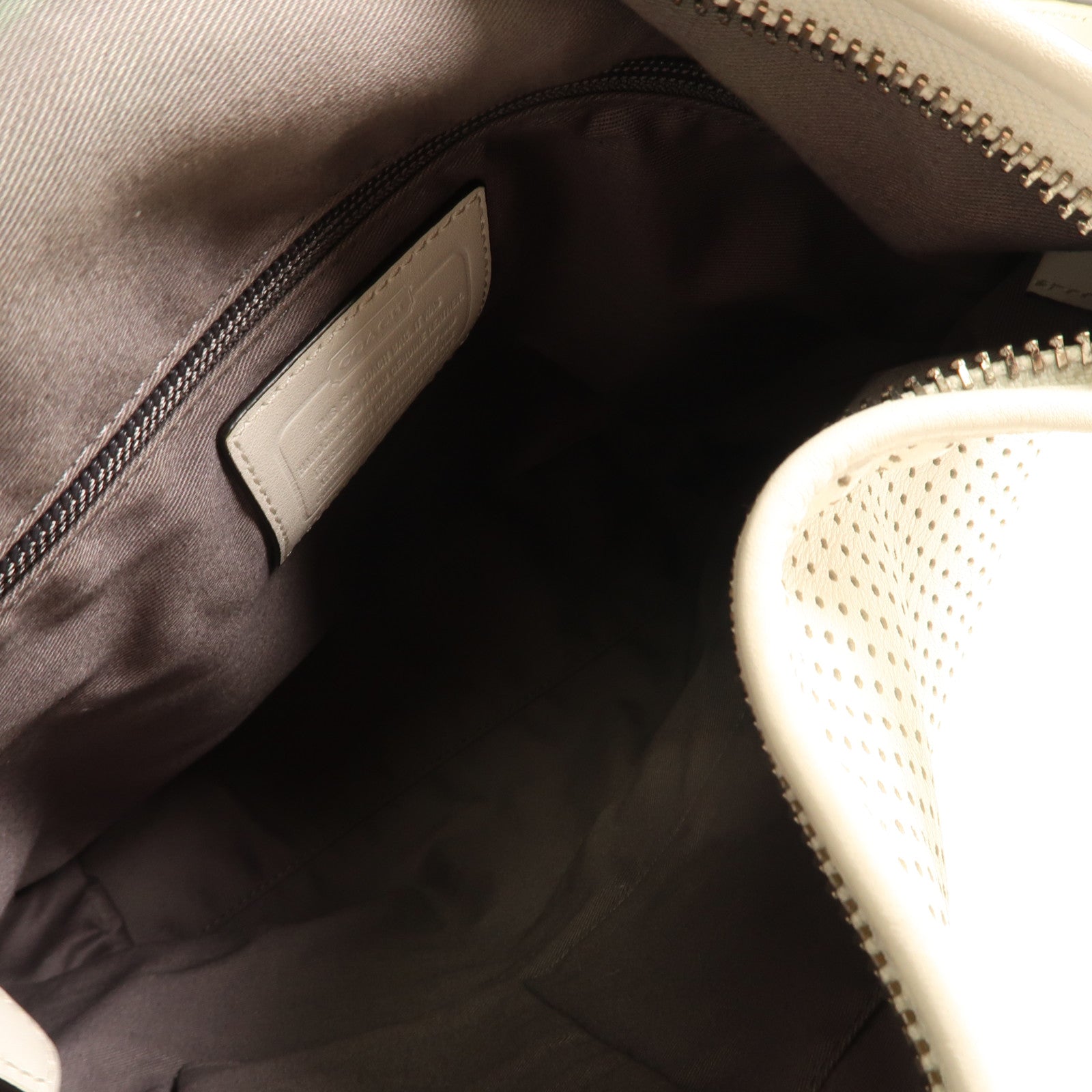 COACH SHW Shoulder Bag Leather White