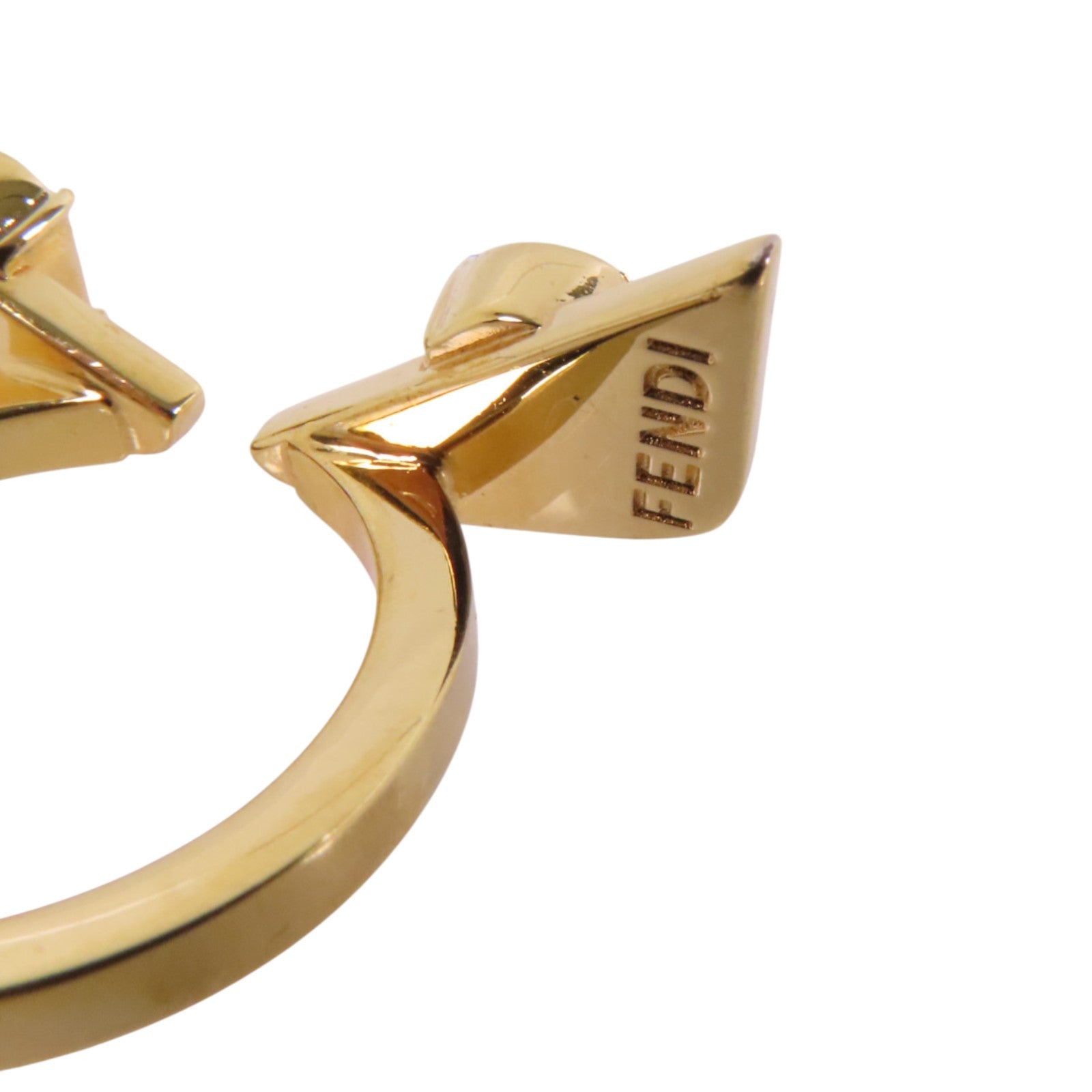 FENDI 金屬/水鑽Monster Ring戒指US#4.25