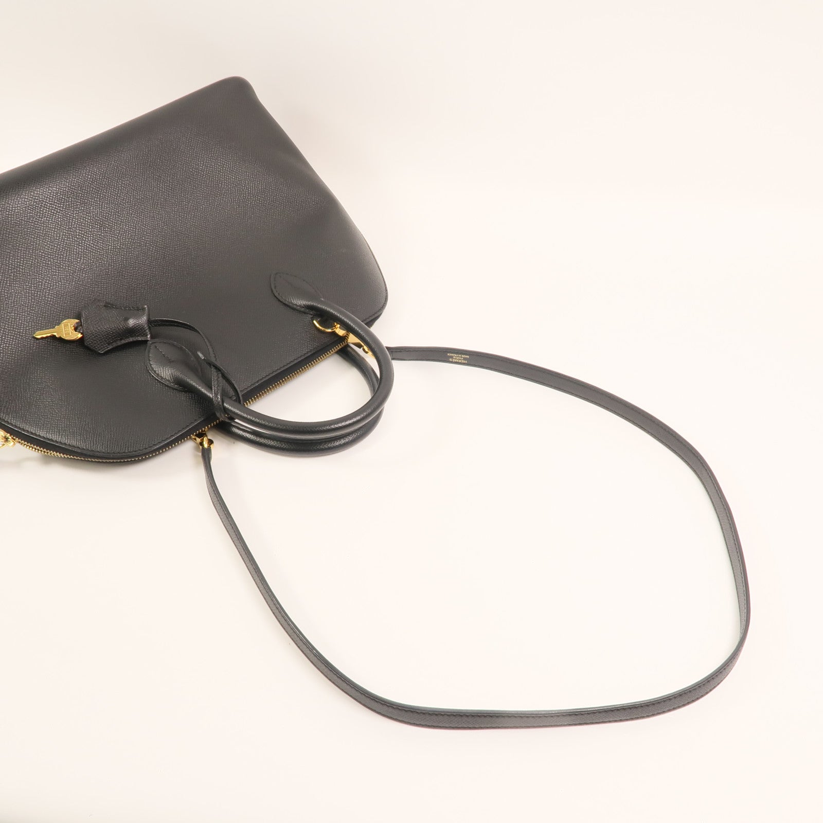 HERMES Epsom皮革Bolide1923 30金扣手挽肩背兩用袋Noir