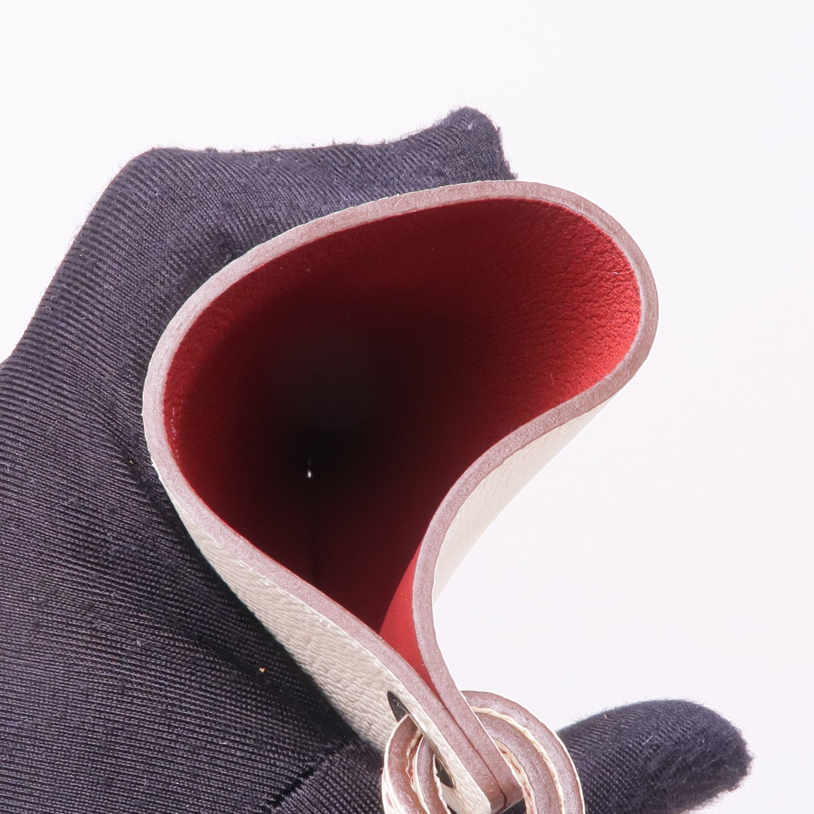 HERMES Epsom皮革H Sellier Glasses Case銀扣眼鏡盒Craie