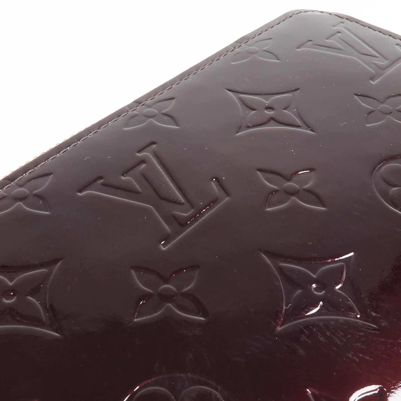 LOUIS VUITTON Monogram Vernis Zippy Long Wallet長錢包Amarante