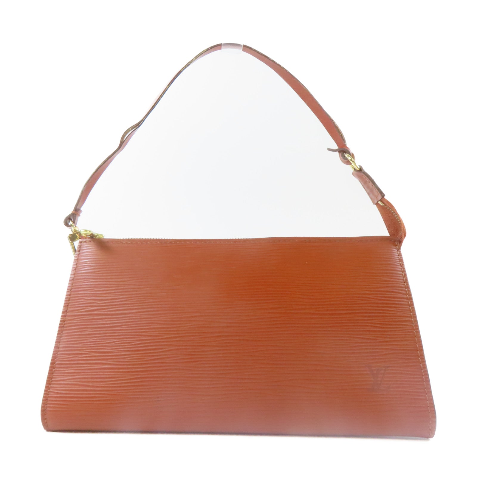 LOUIS VUITTON 【激減優惠】Epi Pochette Accessories金扣手挽袋啡色