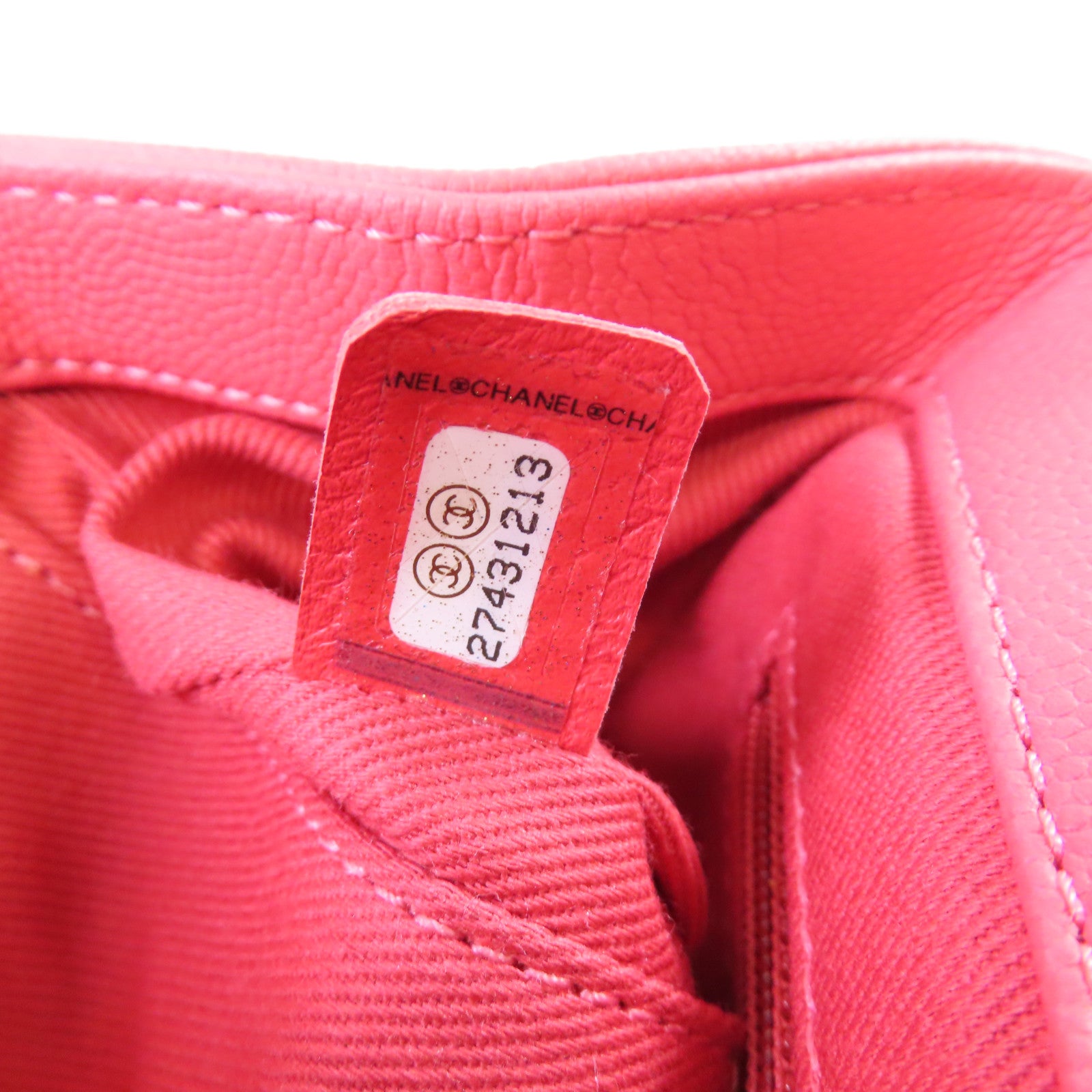 CHANEL 菱格Caviar皮革Affinity 2Way Chain Shoulder Bag金扣鏈帶手挽肩背兩用袋粉紅色