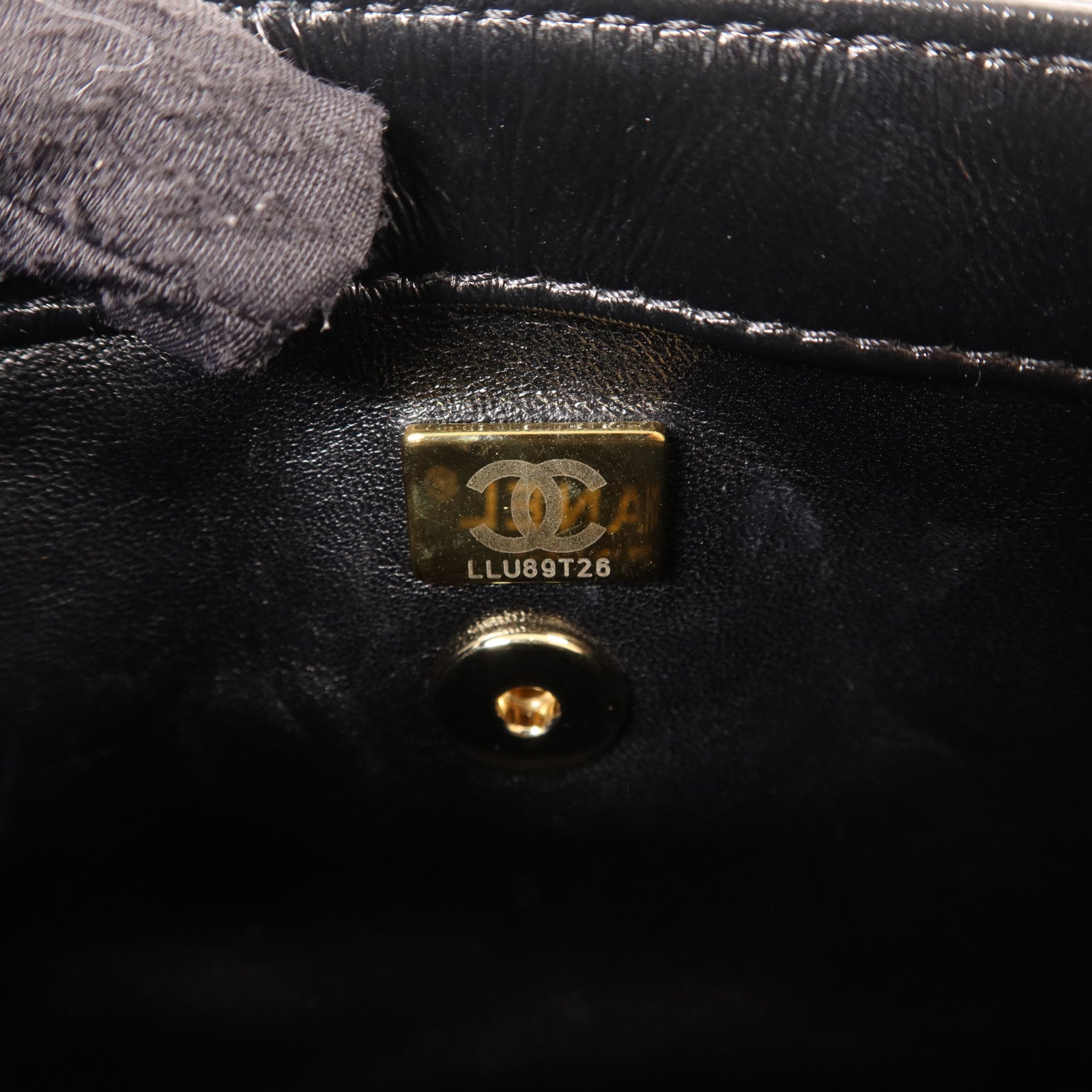 CHANEL 牛皮皮革Mini Flap With Handle金扣鏈帶手挽肩背兩用袋