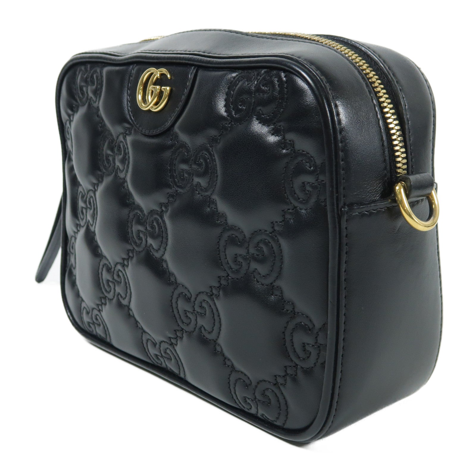 GUCCI 牛皮皮革GG Matelasse Small金扣肩背袋