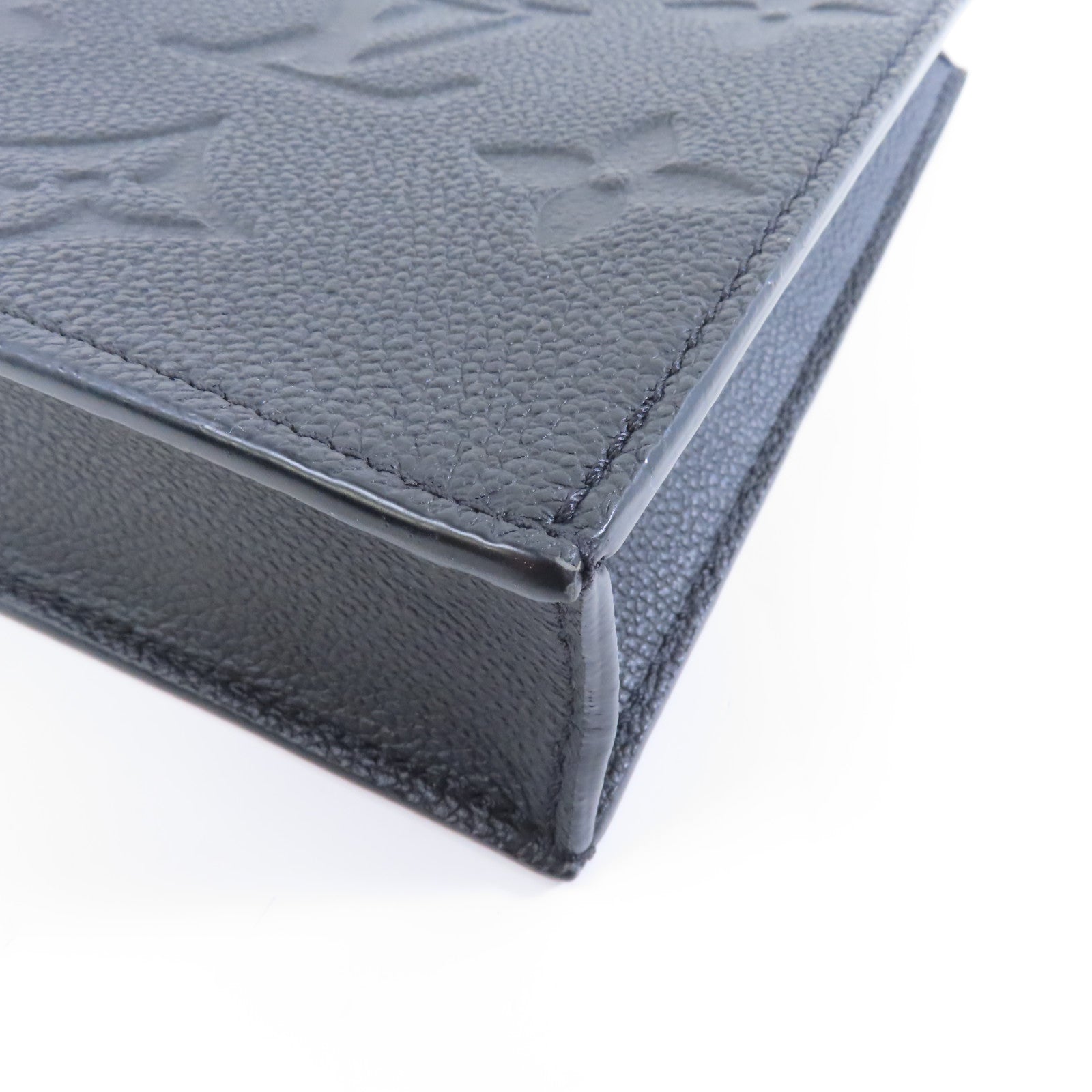 LOUIS VUITTON 【激減優惠】Monogram Empreinte Petit Sac Plat金扣手挽肩背兩用袋黑色