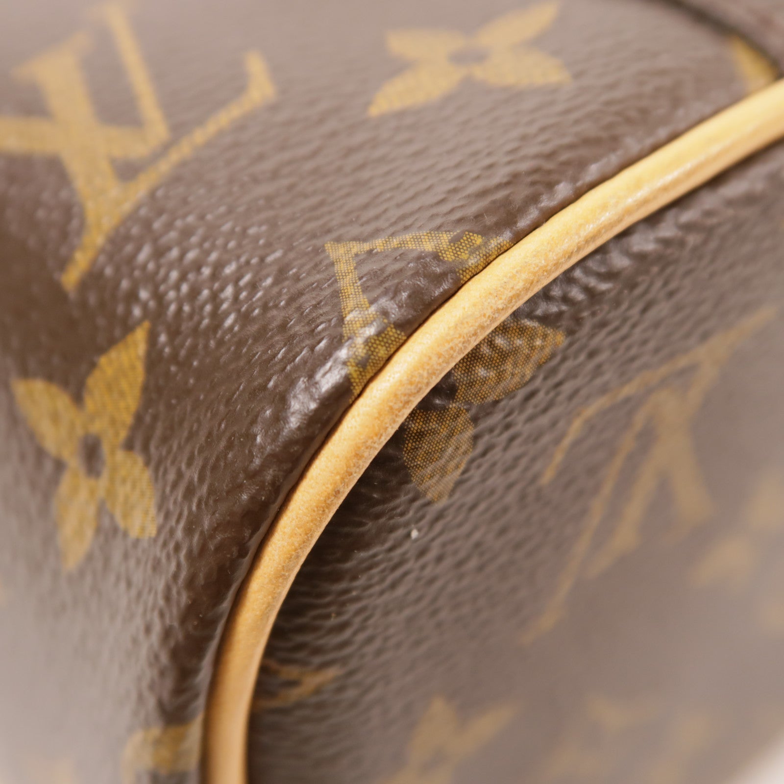 LOUIS VUITTON Monogram Nice BB金扣手挽袋棕色