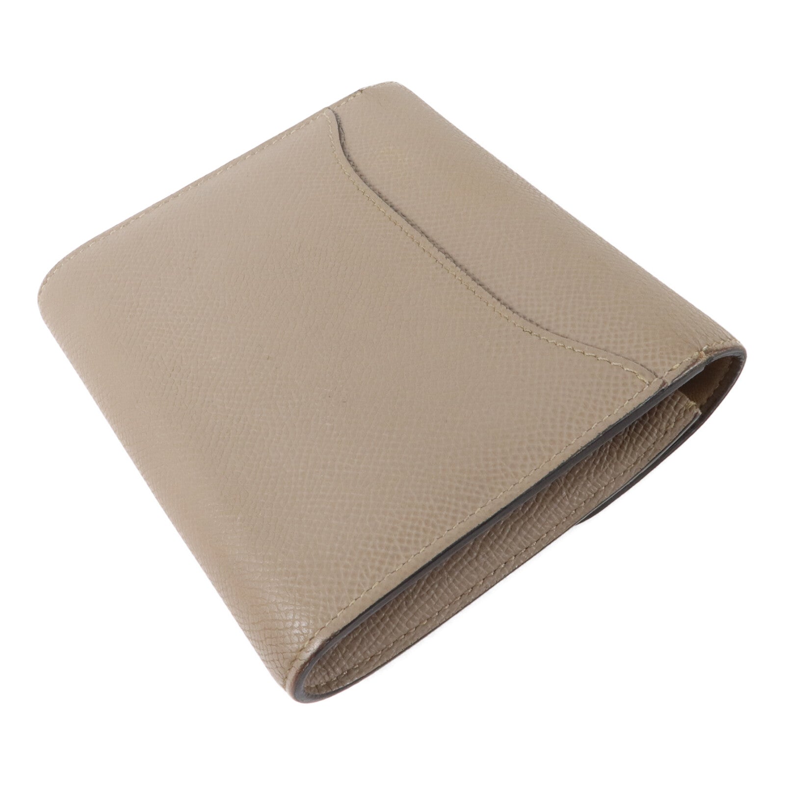 HERMES Epsom皮革Constance Compact Wallet錢包Gris Asphalte
