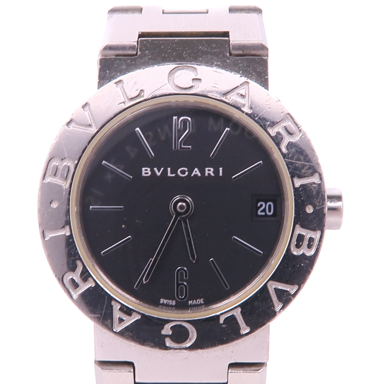 BVLGARI BB23SS Quartz Watch Stainless Steel Black