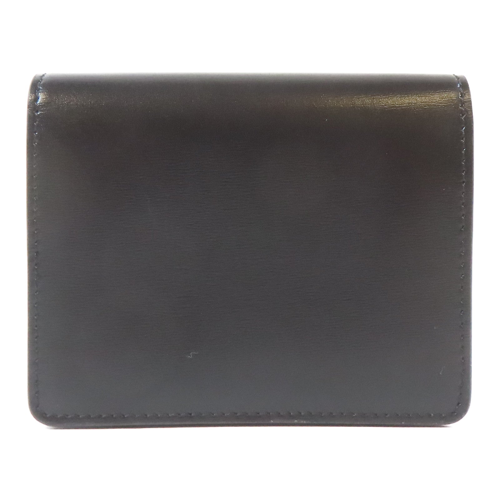 CELINE 牛皮皮革Triomphe Card Case金扣卡片套黑色