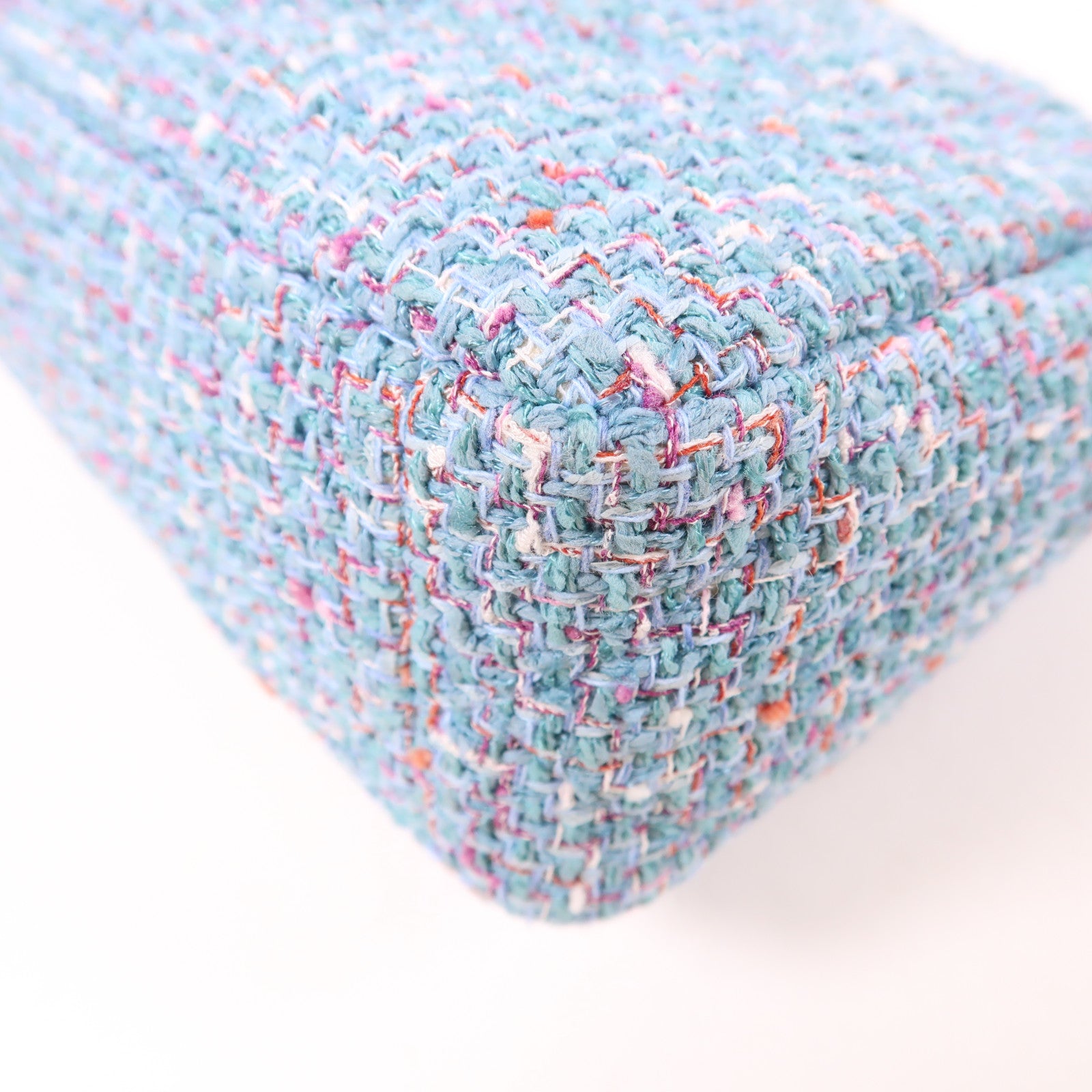 CHANEL 斜紋軟呢Shoulder Bag金扣鏈帶肩背袋