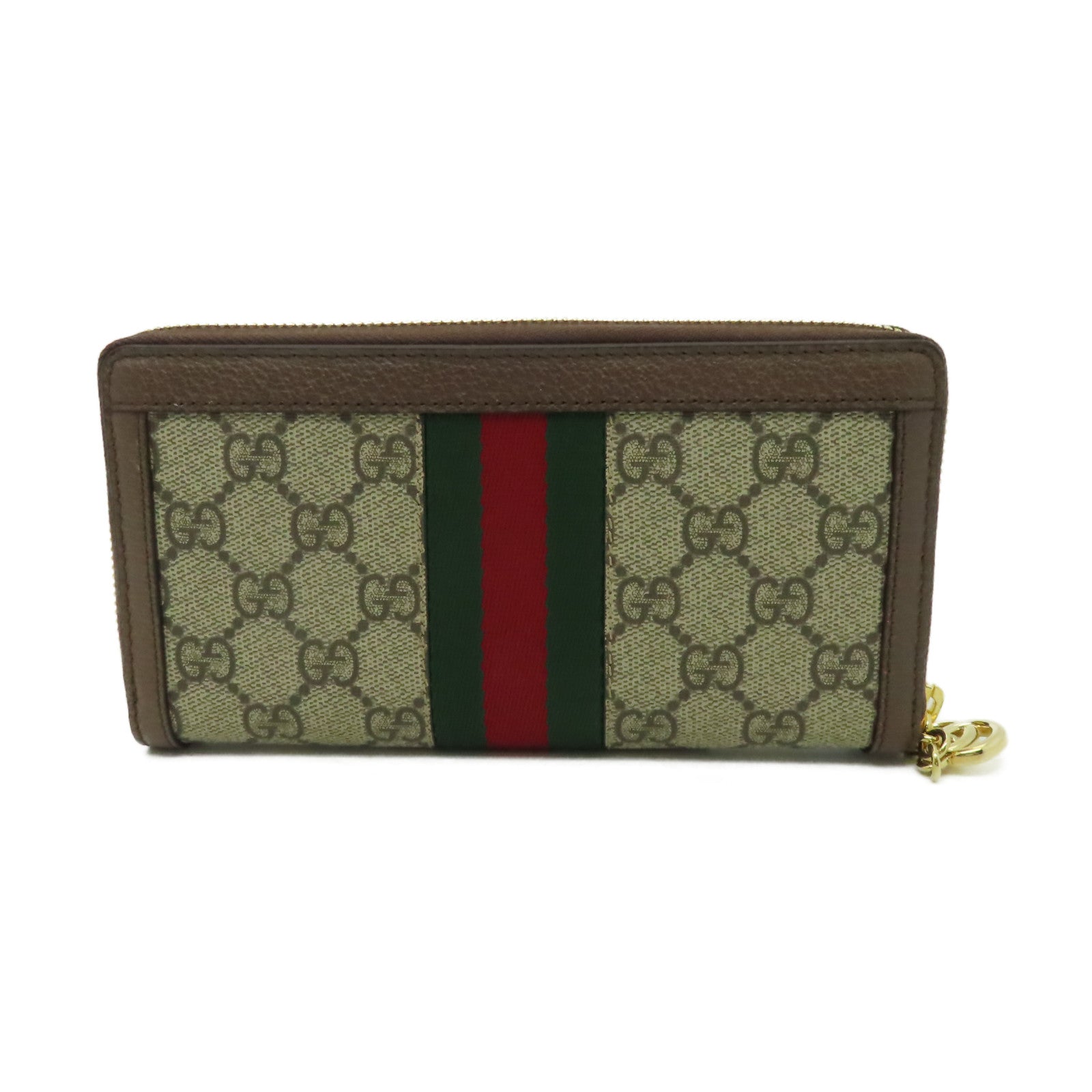 GUCCI 【激減優惠】塗層帆布Zipper Long Wallet金扣長錢包啡色