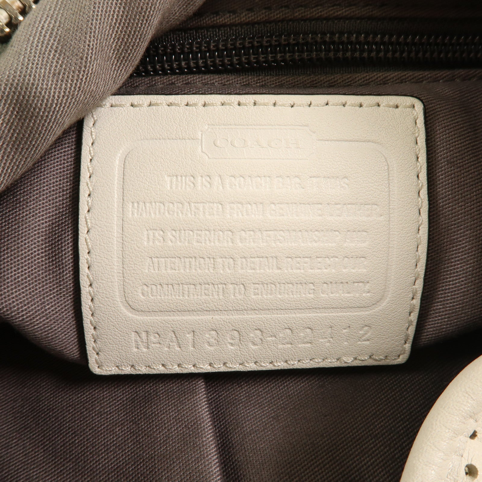 COACH SHW Shoulder Bag Leather White
