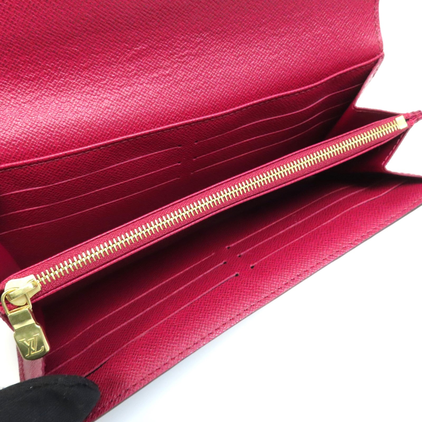 LOUIS VUITTON Monogram Long Wallet金扣啪鈕長錢包啡色