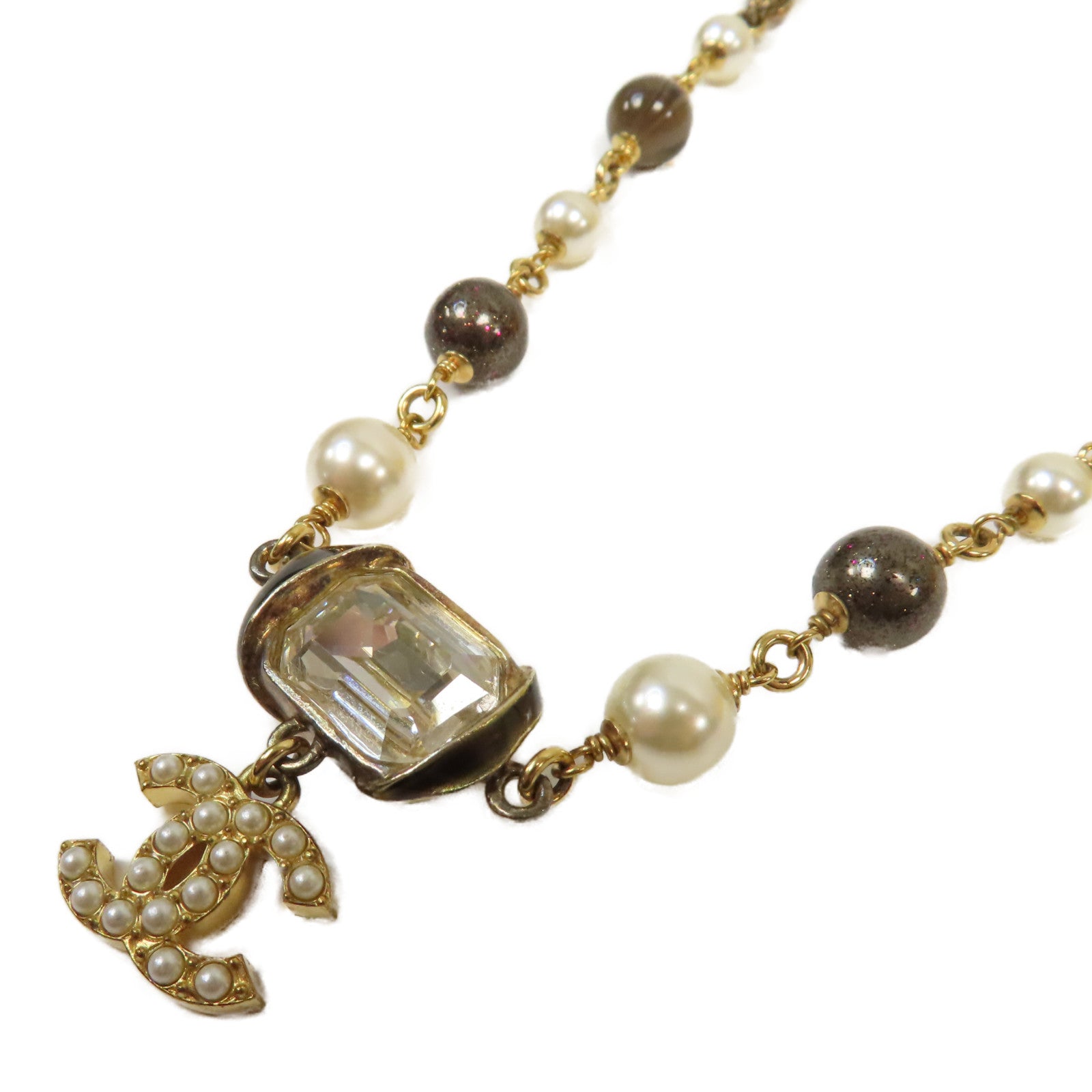 CHANEL 【激減優惠】金屬/PVC Necklace項鍊金色