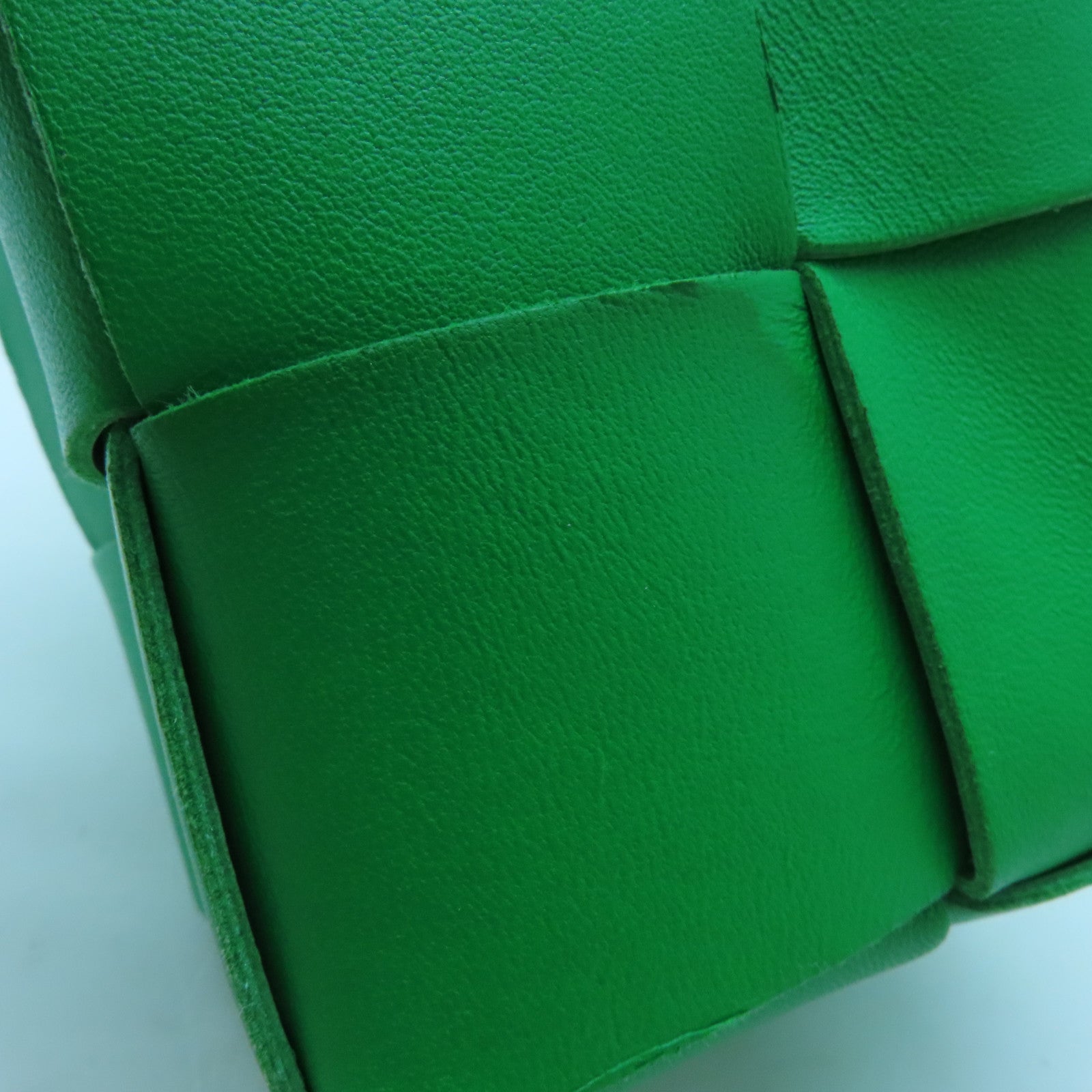 BOTTEGA VENETA 織紋羊皮皮革Shoulder Bag肩背袋綠色
