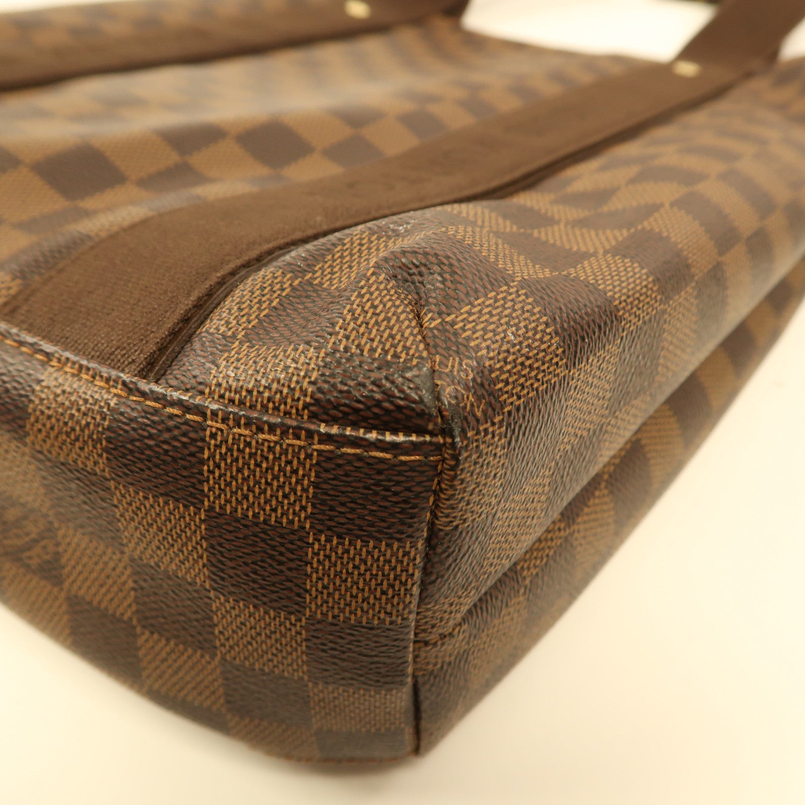 LOUIS VUITTON Damier Ebene Beaubourg金扣手挽袋啡色