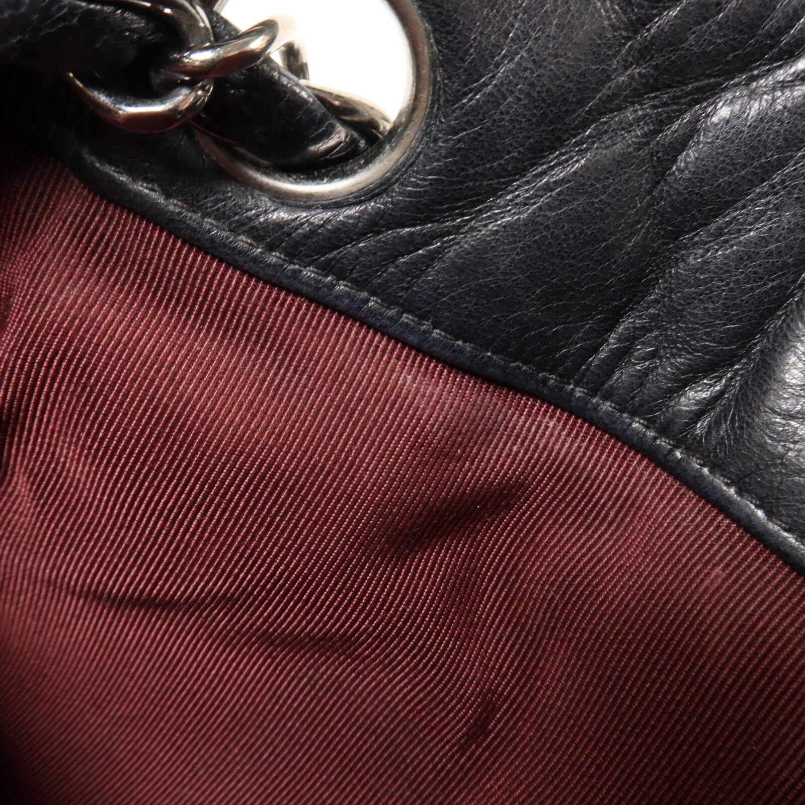 CHANEL 牛皮皮革Pile Ou Face Bag鏈帶肩背袋