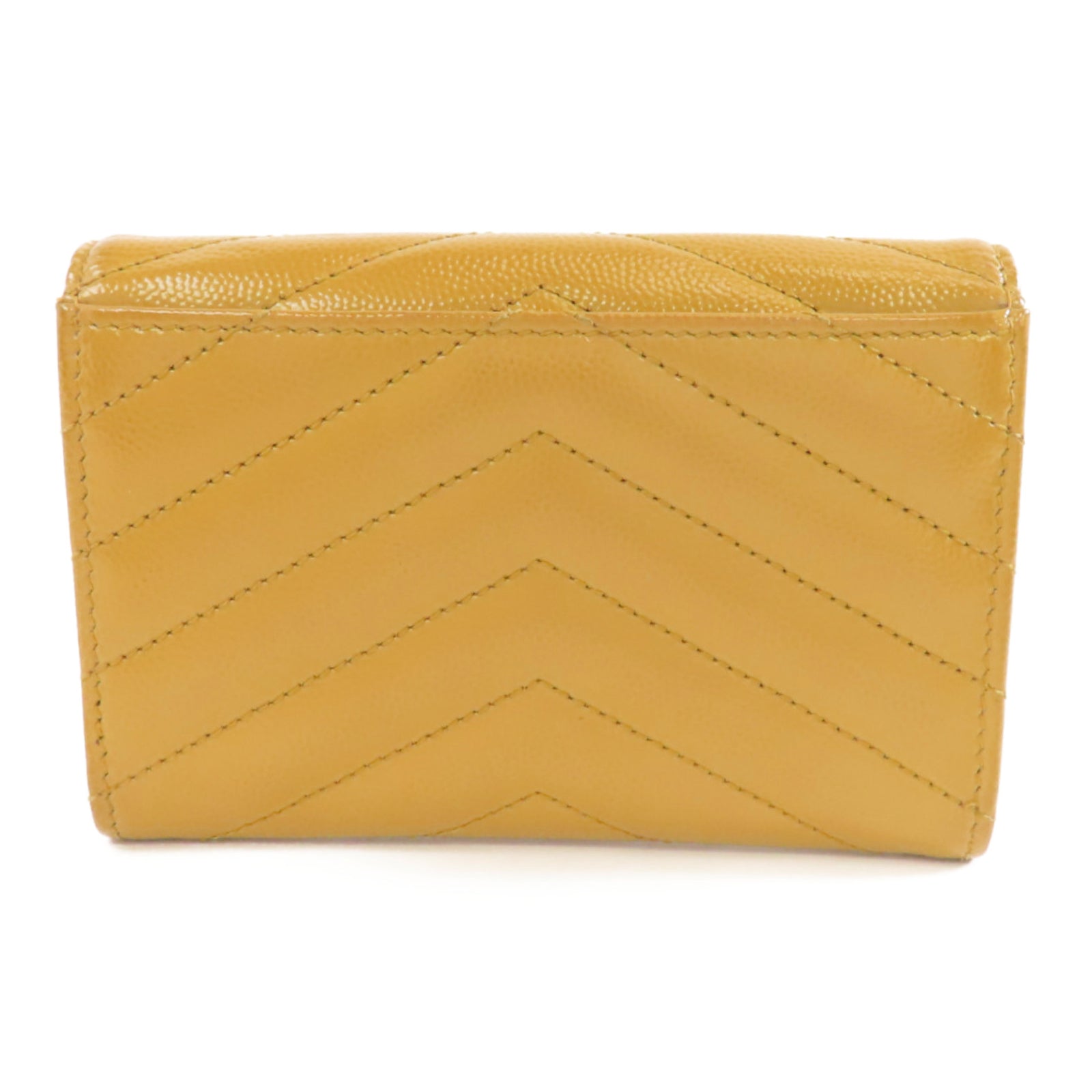 SAINT LAURENT 牛皮皮革Card Case金扣卡片套黃色