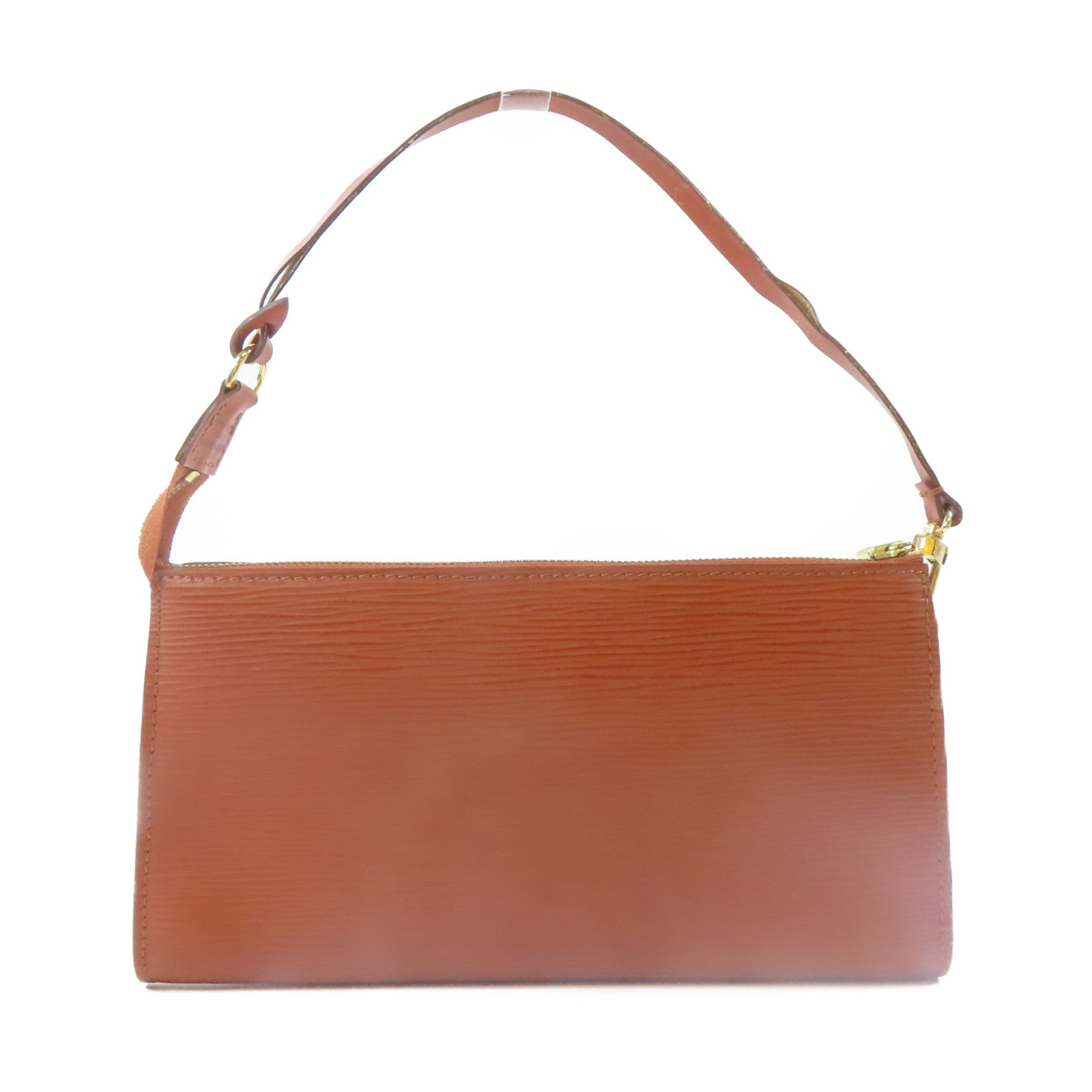 LOUIS VUITTON 【激減優惠】Epi Pochette Accessories金扣手挽袋啡色