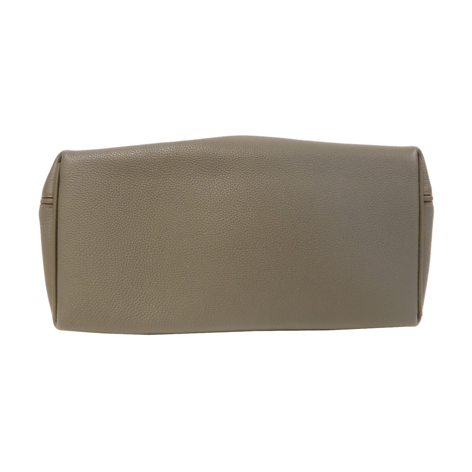 HERMES Togo/Swift皮革24/24 35cm銀扣手挽袋錫器灰色