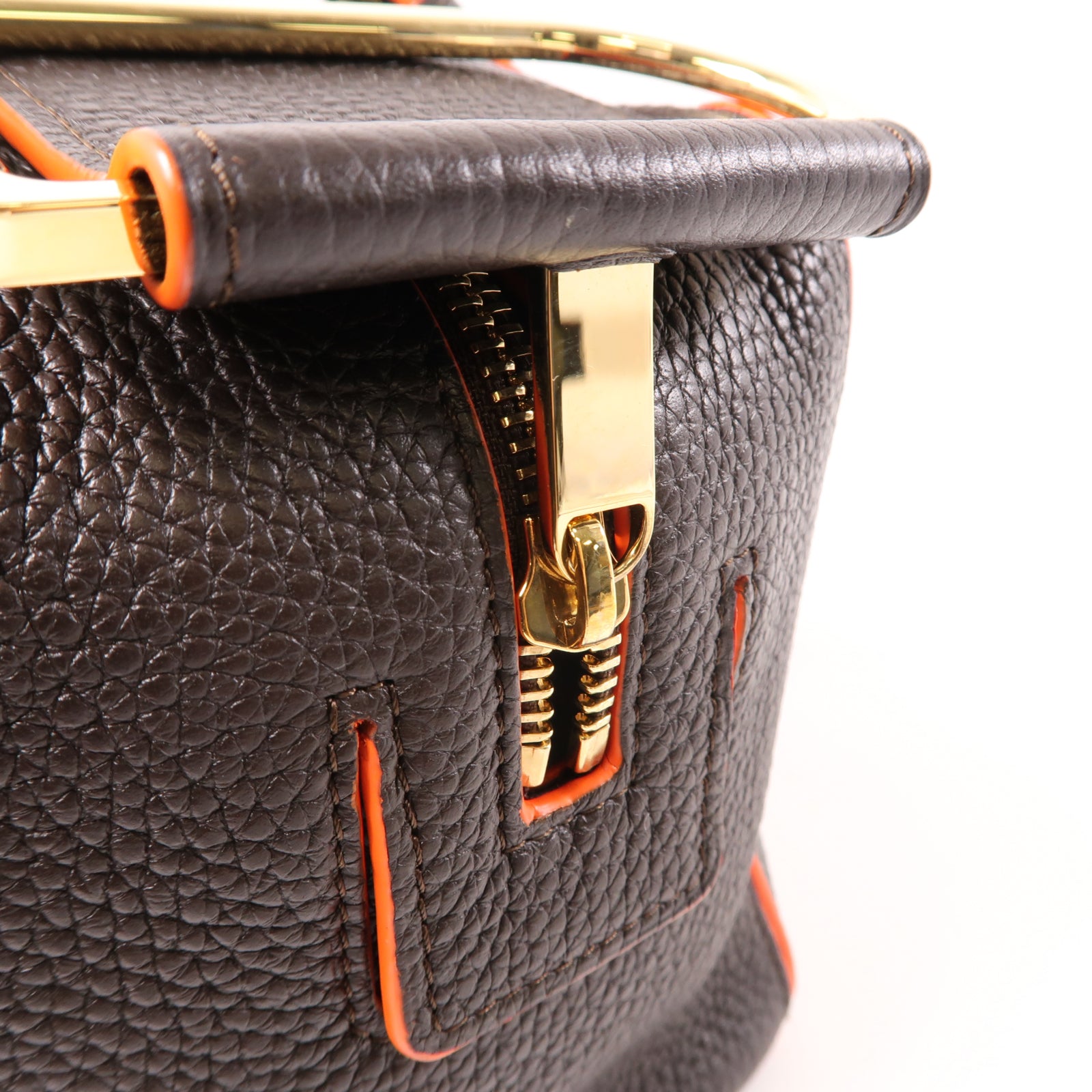Delvaux 牛皮皮革Cool Box手挽肩背兩用袋棕色
