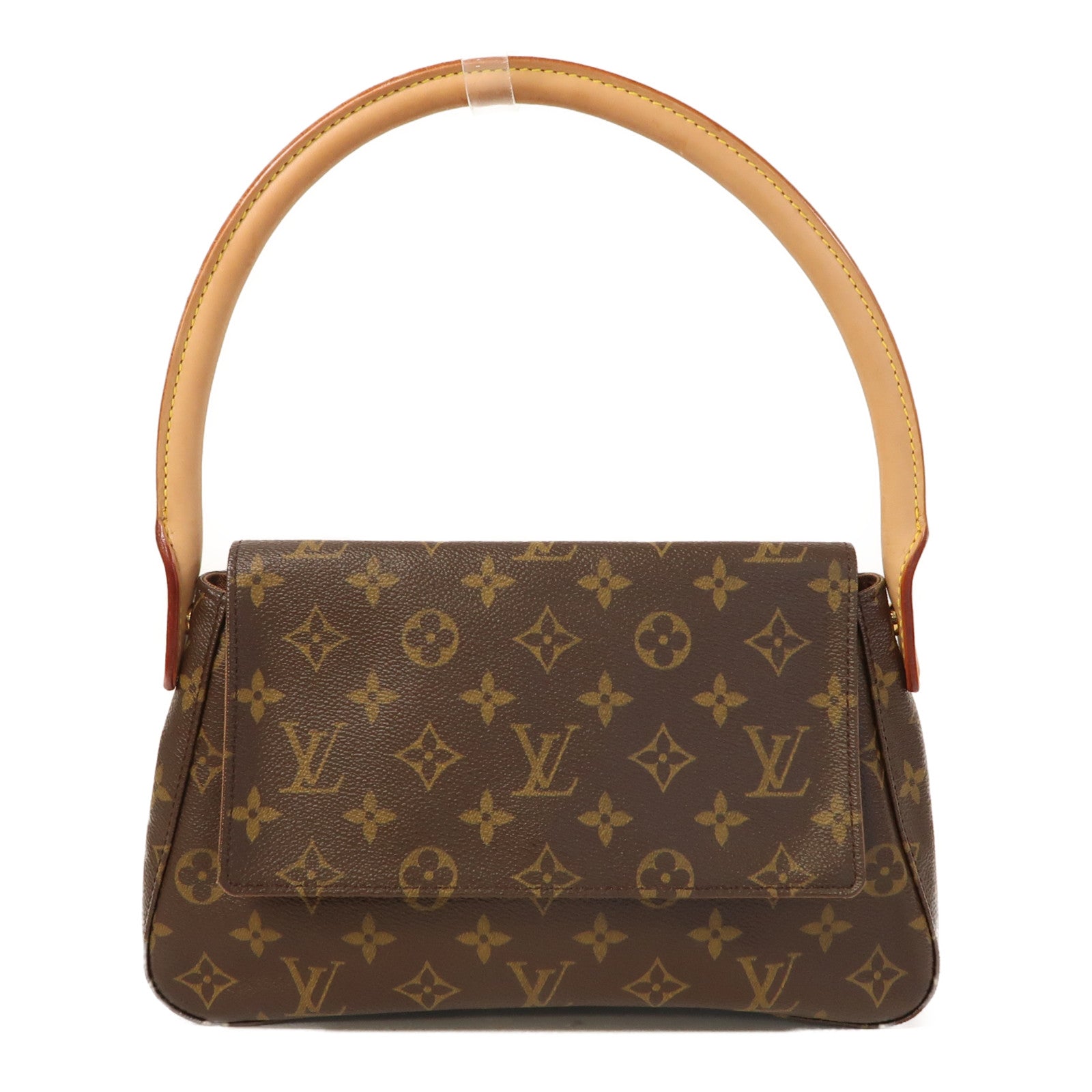 LOUIS VUITTON Monogram Mini Looping金扣肩背袋啡色